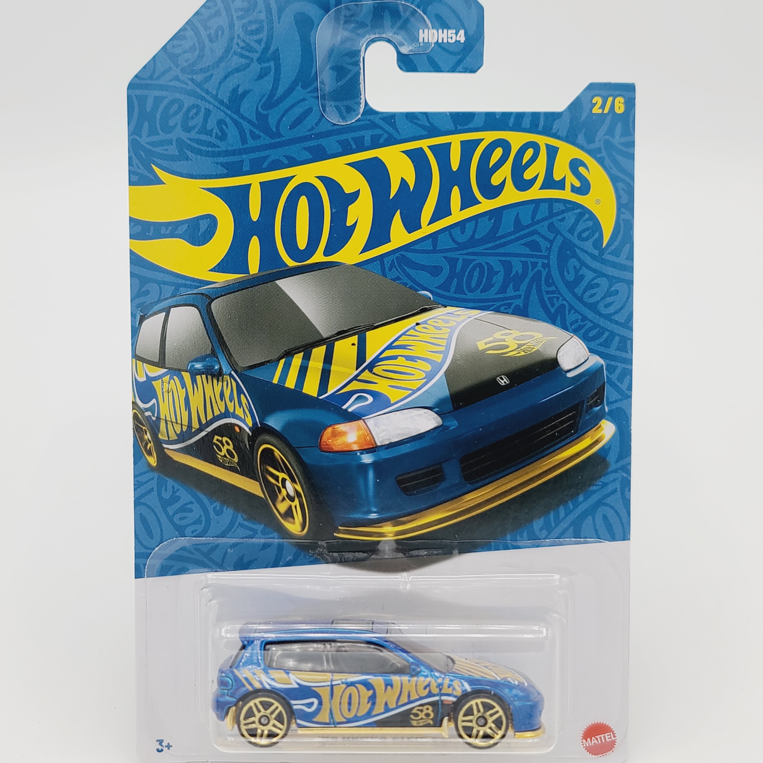 Hot Wheels '92 Honda Civic EG (2026 Pearl & Chrome 58th Anniversary Mi
