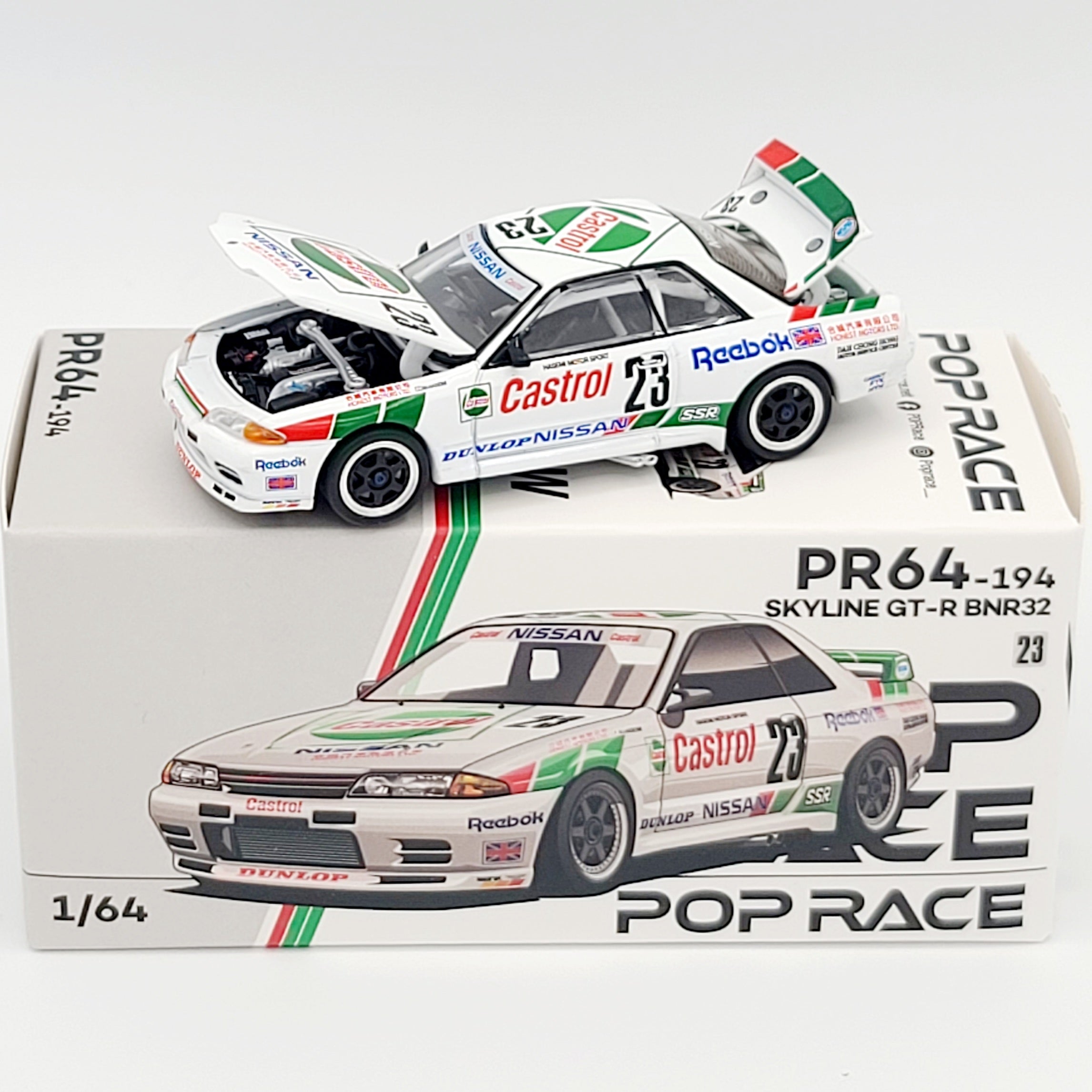 Pop Race Nissan Skyline GT-R R32 - 1:64, Castrol Oil (2025 Limited Edi
