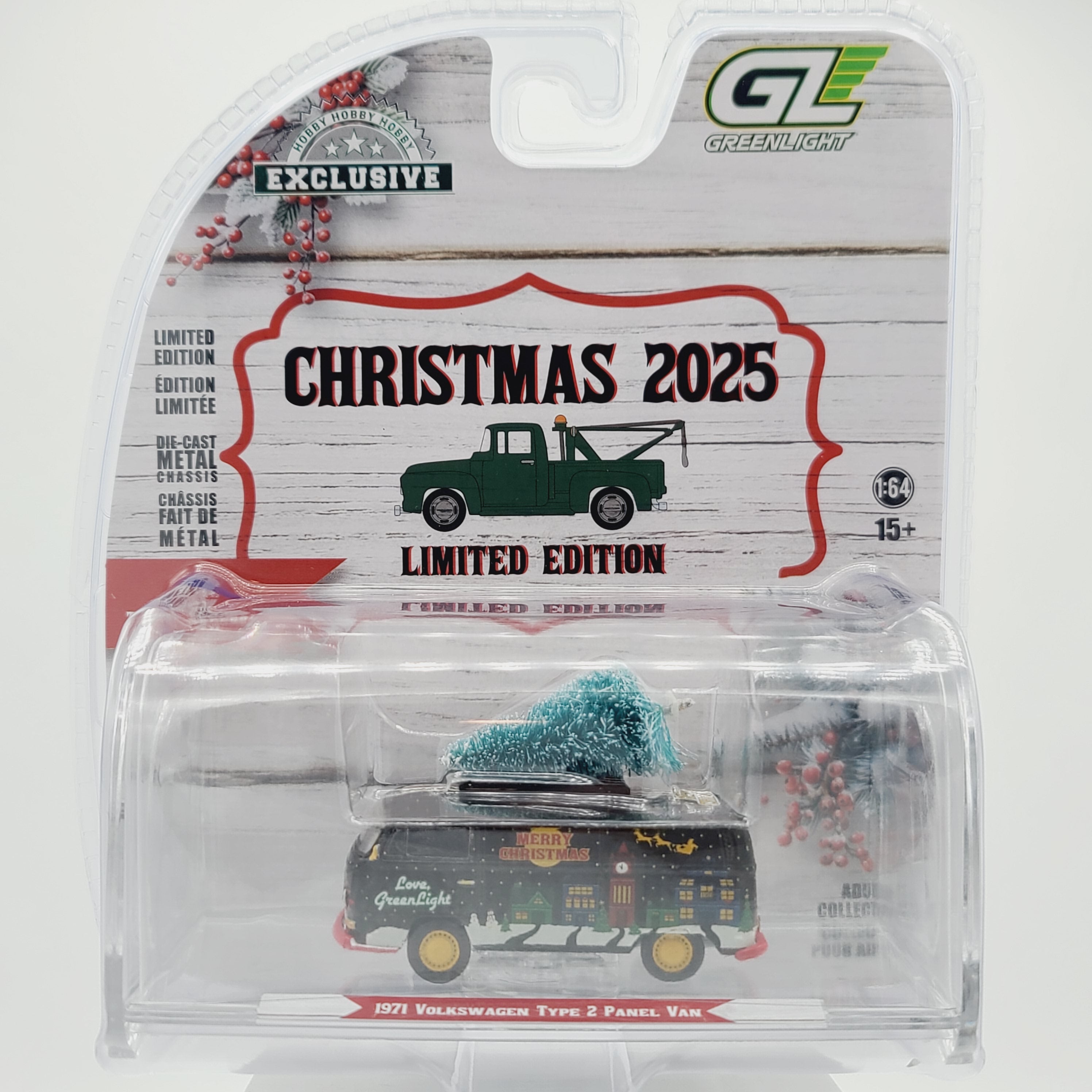 GreenLight '71 Volkswagen Type 2 Panel Van - 1:64 (2025 Christmas - Ho