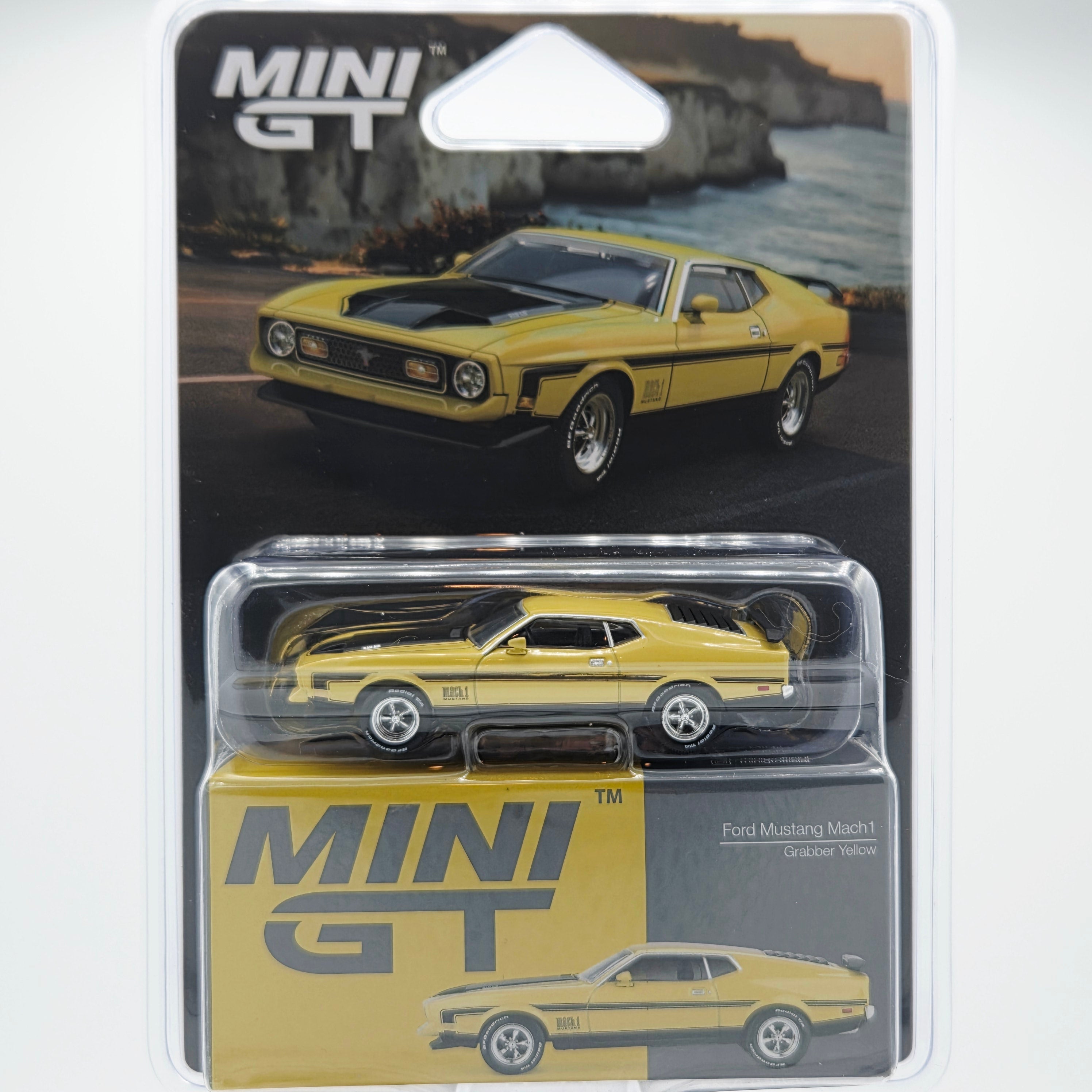 Mini GT '71 Ford Mustang Mach 1 - 1:64, Grabber Yellow (2026 MiJo Excl