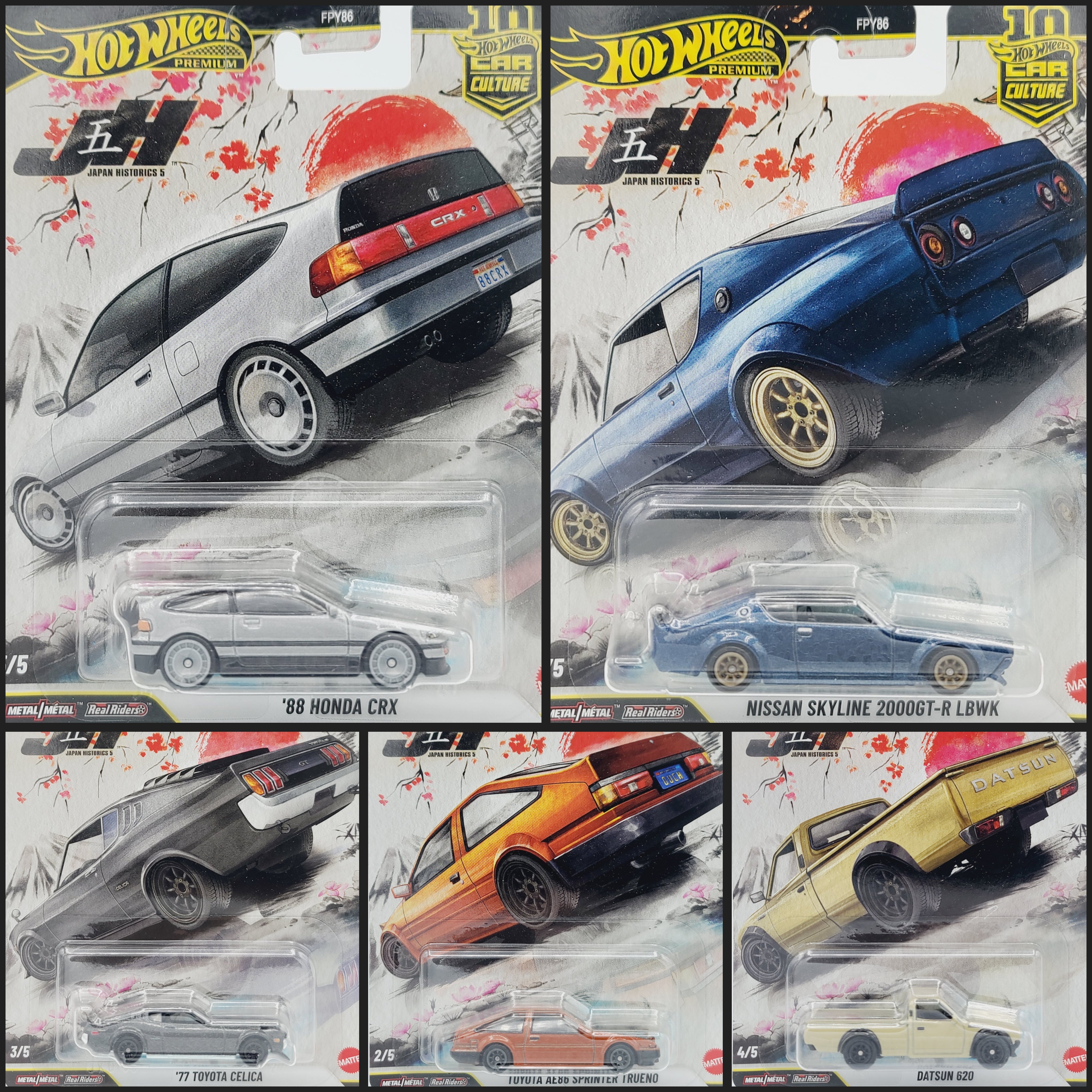 Hot Wheels - 2026 Car Culture Case P - Japan Historics 5 (Set of 5 Car