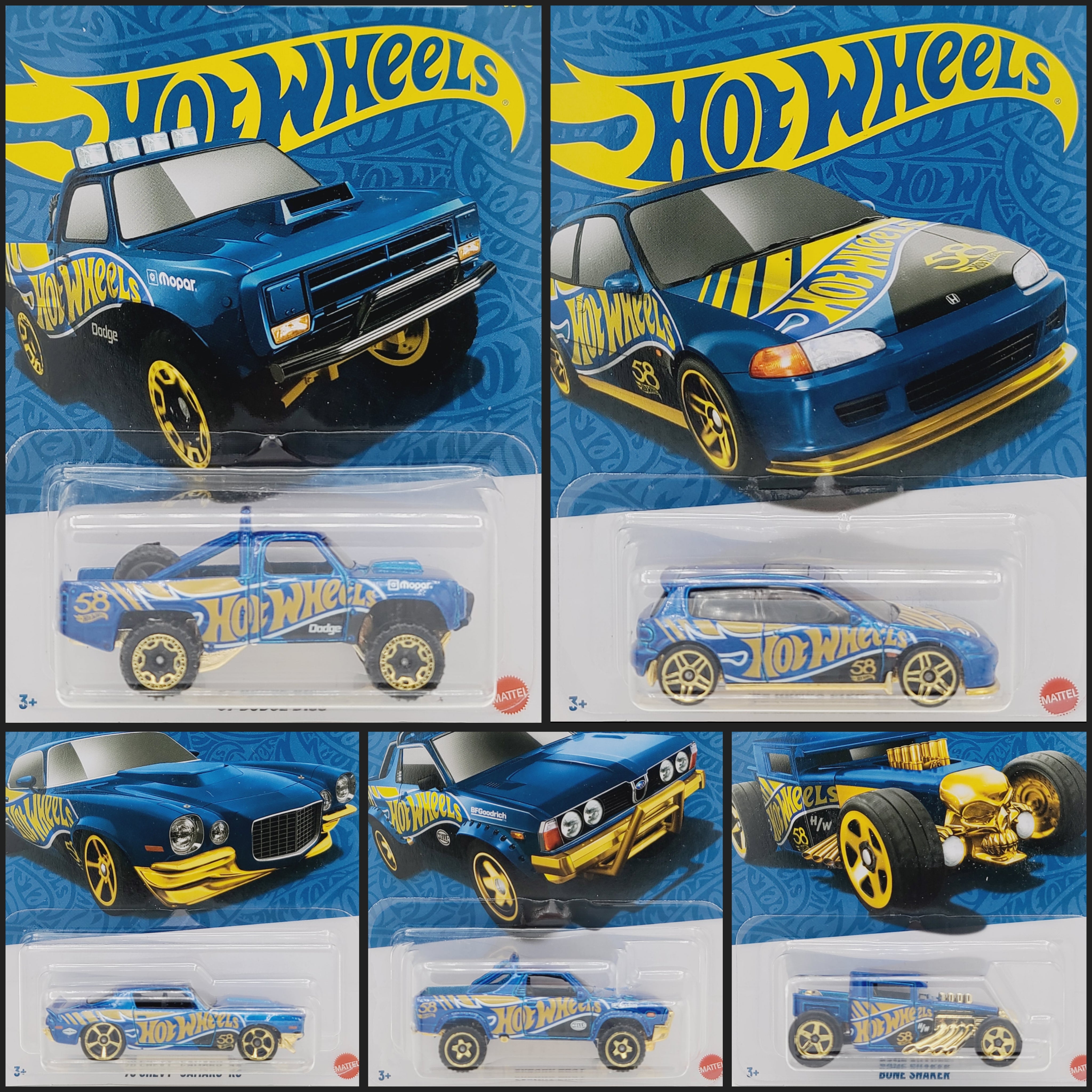 Hot Wheels - 2026 Pearl & Chrome 58th Anniversary Mix 1 (Basic Set of