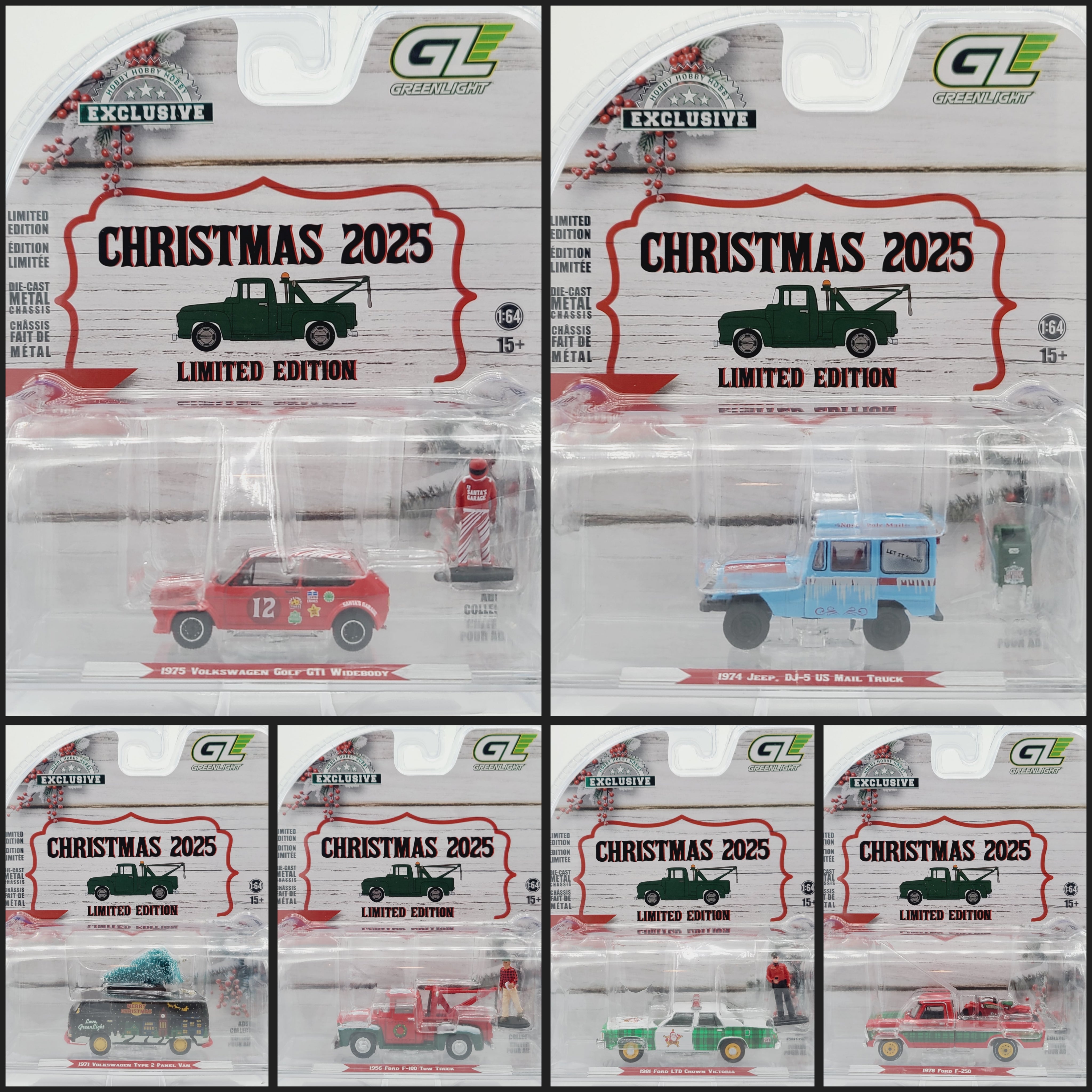 jadatoys aw green light ミニカーセット GreenLight - 2025 Christmas - Hobby Exclusive - Complete Set of 6 - 1: