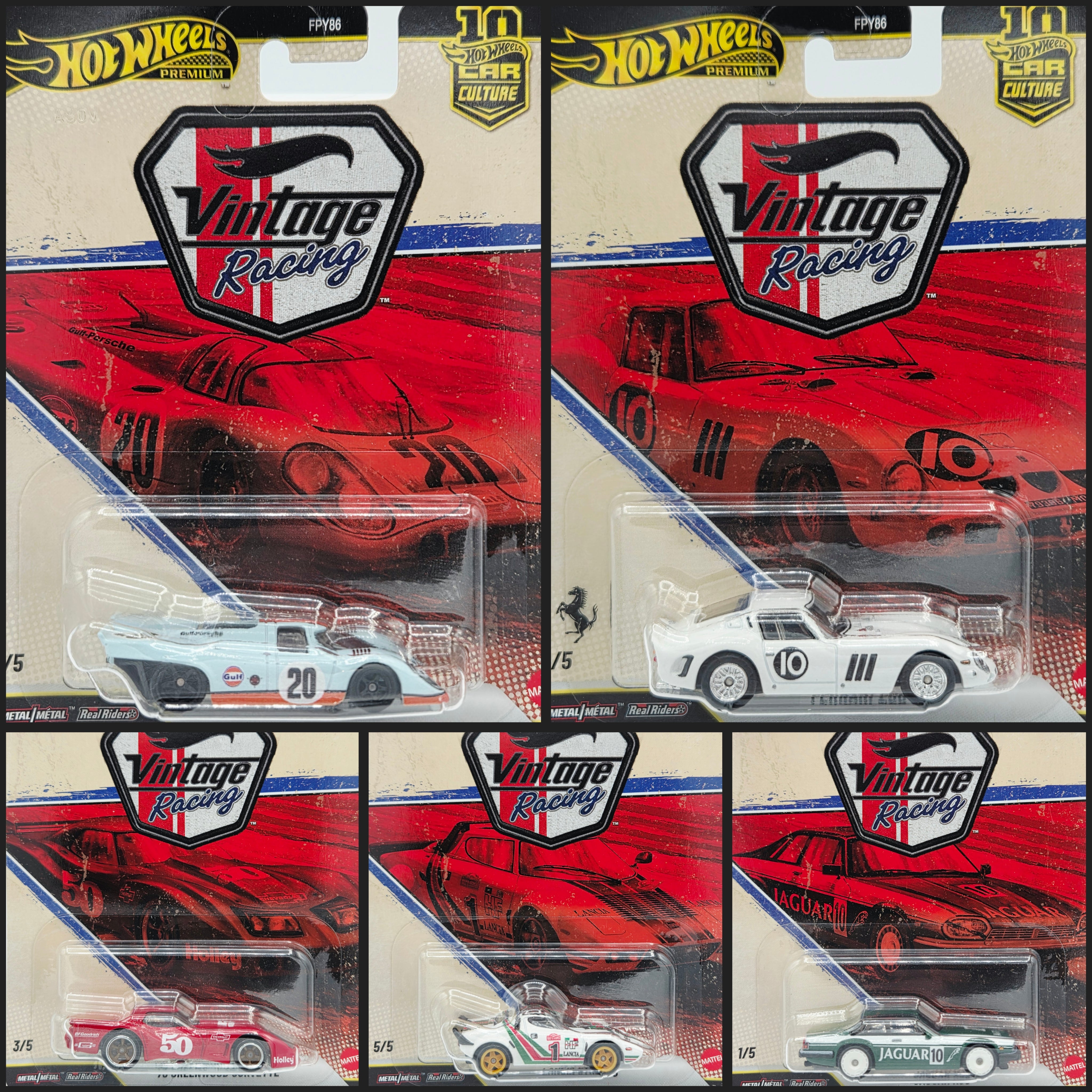 Hot Wheels - 2026 Car Culture Case T - Vintage Racing (Set of 5 Cars)