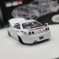Kaido House x Mini GT Nissan Skyline GT-R (R33) GReddy GR33 V1 - 1:64, White (2024 Limited Edition)