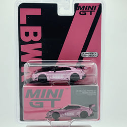 MINI GT LB-Silhouette Works GT Nissan 35GT-RR - 1:64 scale, Passion Pink (2022 MIJO Exclusives - Limited Edition)