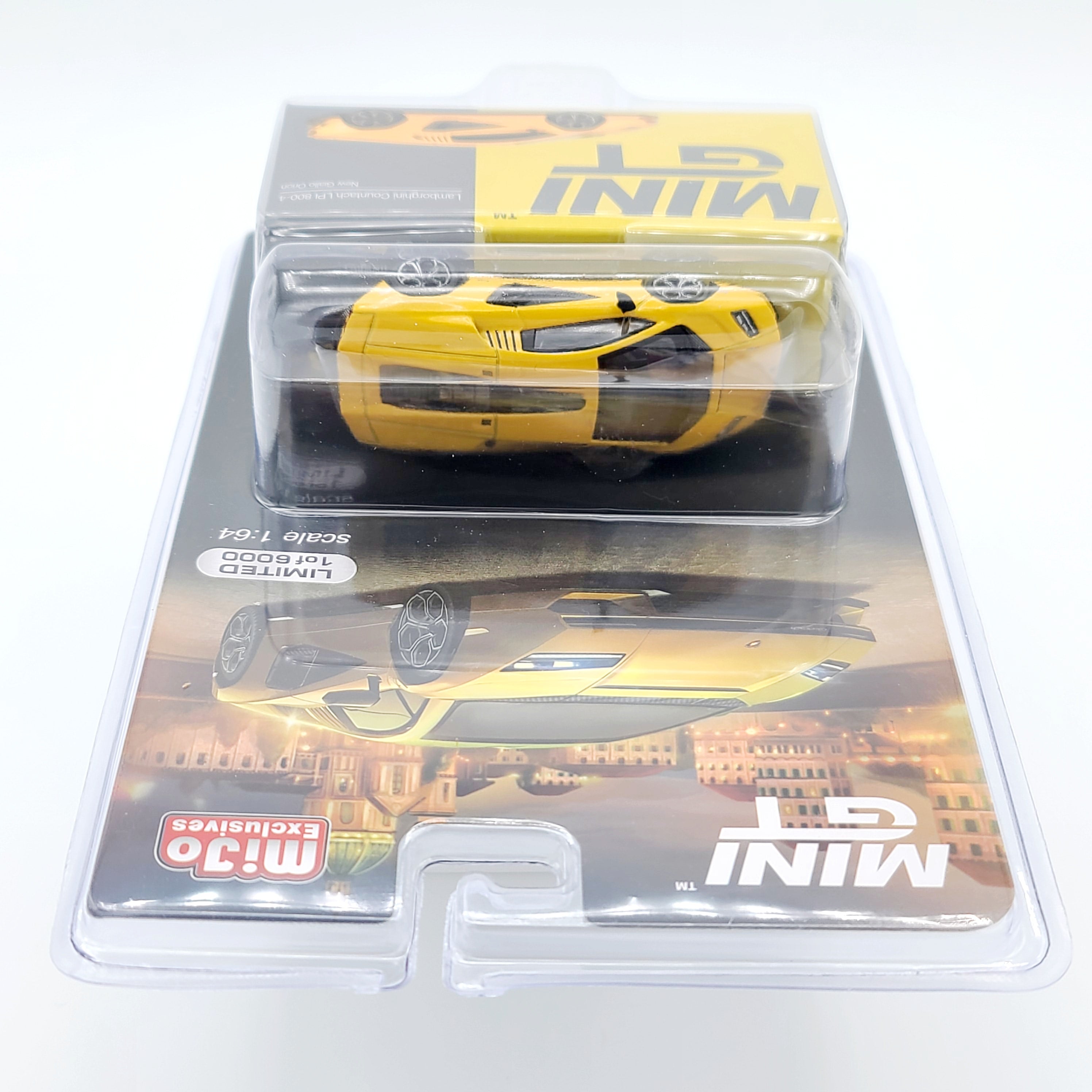 Mini GT Lamborghini Countach LPI 800-4 - 1:64 scale, New Giallo Orion (2024 MIJO Exclusives - Limited Edition)