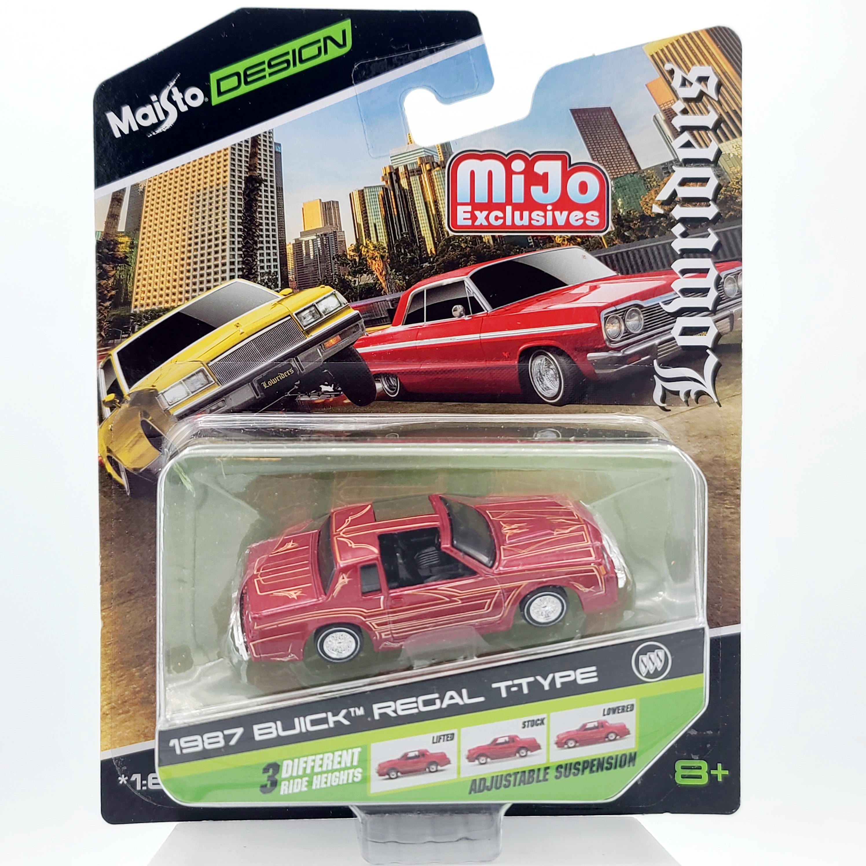Maisto '87 Buick Regal T-Type - 1:64 scale, Adjustable Suspension (2024 Maisto Design - Lowriders - MiJo Exclusives)