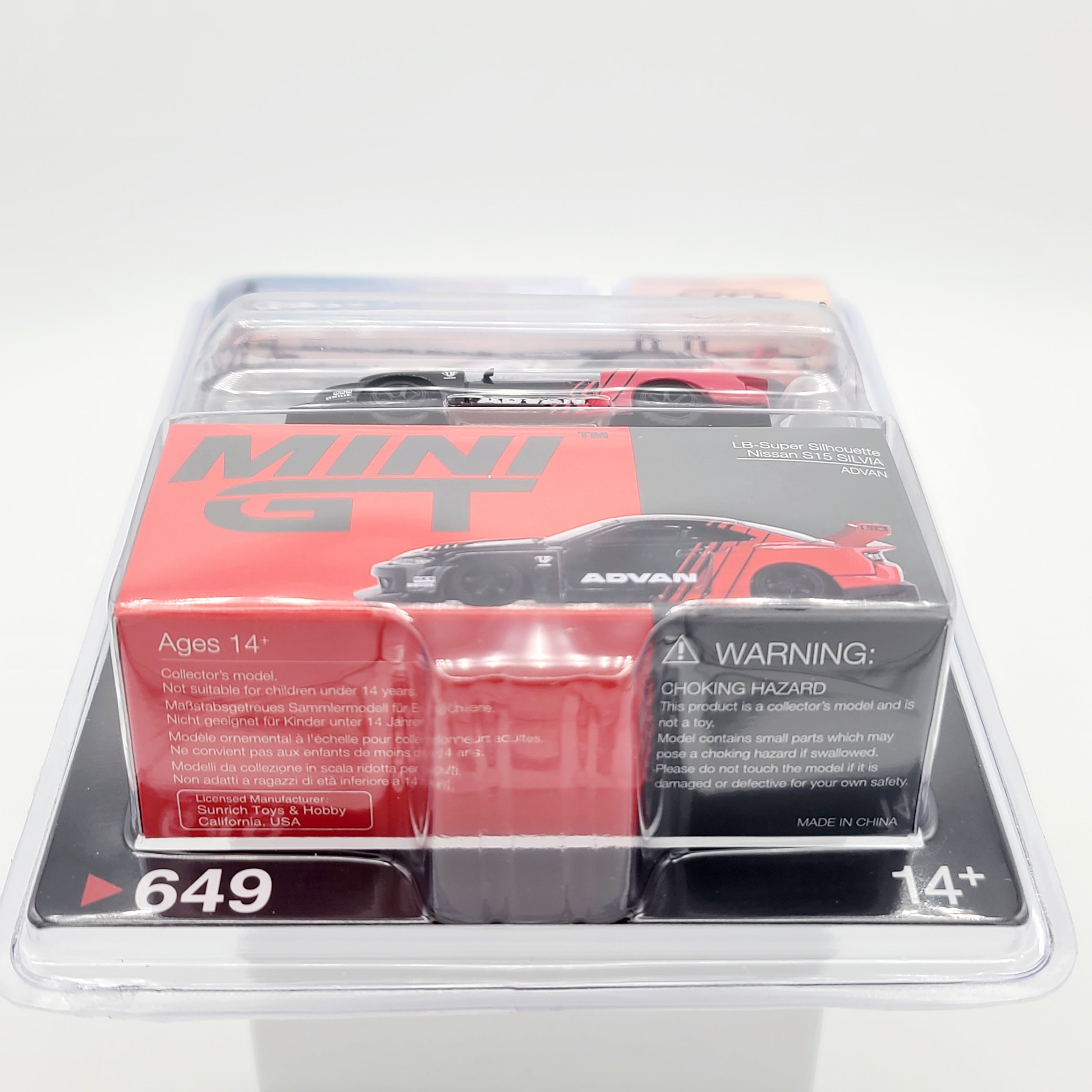 Mini GT LB-Super Silhouette Nissan S15 Silvia - 1:64 scale, Advan (2024 MIJO Exclusives - Limited Edition)