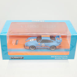 Tarmac Works Porsche 993 Remastered by Gunther Werks - 1:64 scale, blue/orange (2024 Hobby64)