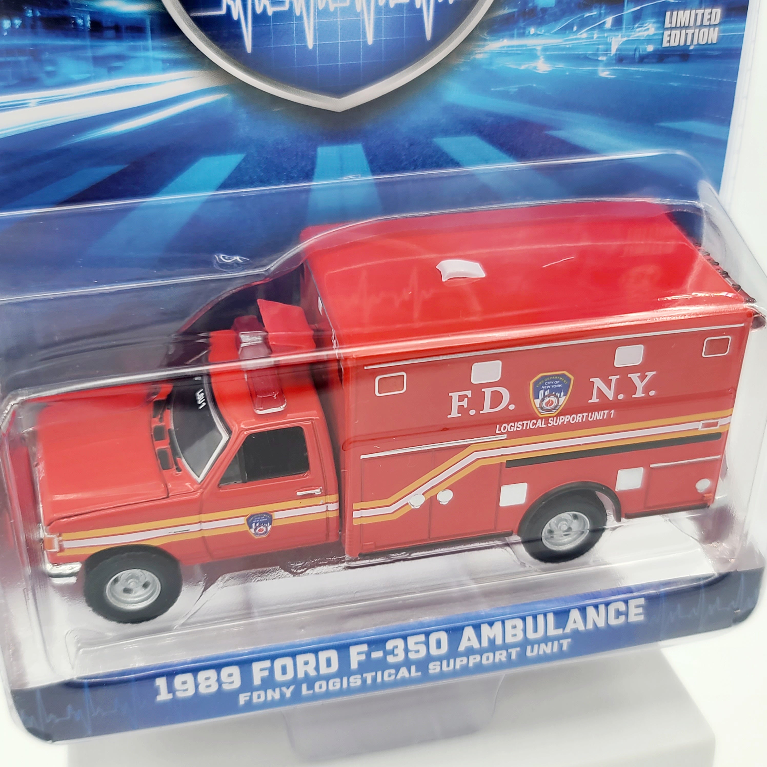 GreenLight '89 Ford F-350 Ambulance "New York Fire Department" NYFD - 1:64 scale (2024 Hobby Exclusive)