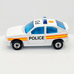 Matchbox Vauxhall Astra / Opel Kadett Police - orange dot variant (1992 - 1996 MBX International 1-75 ROW)