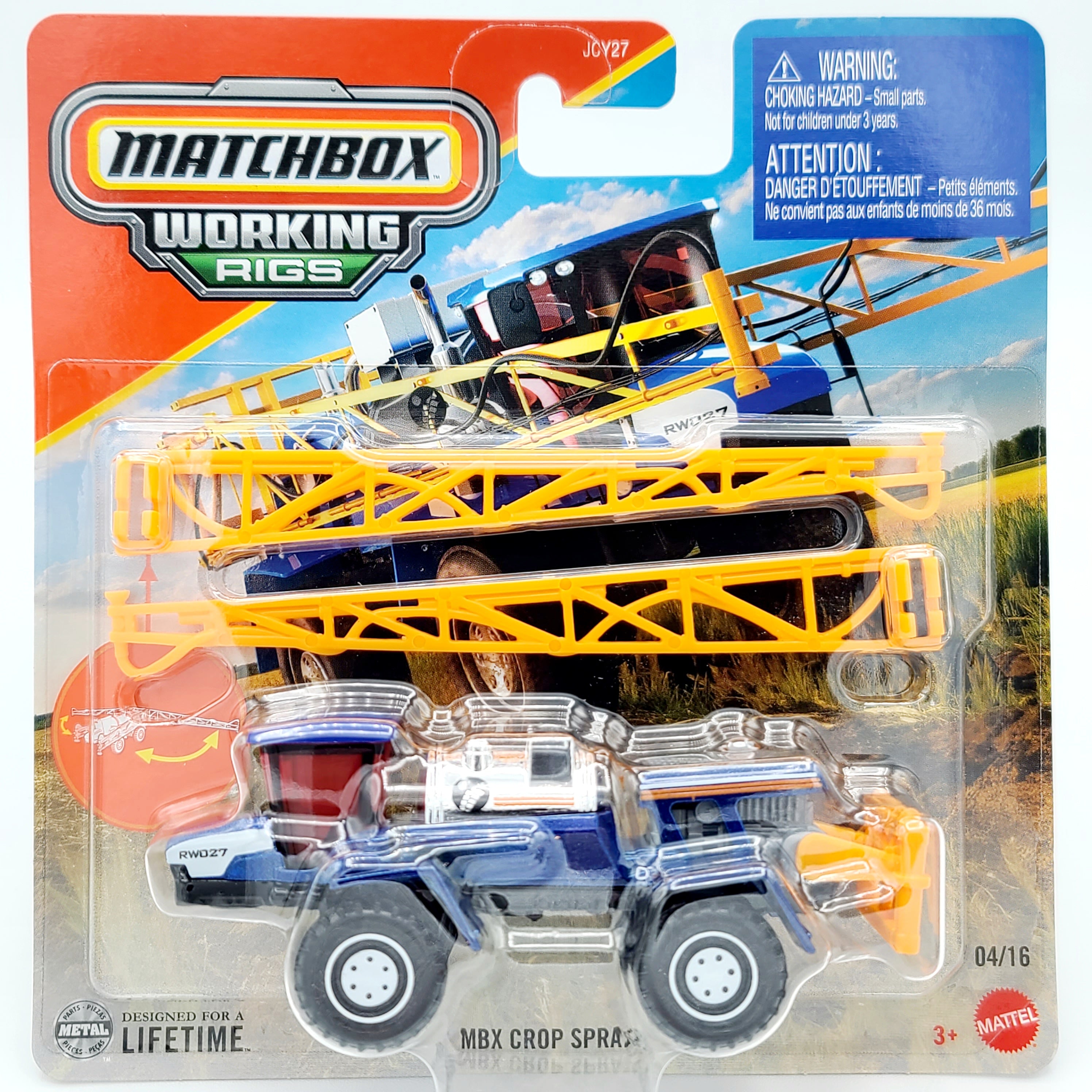 Matchbox MBX Crop Sprayer Tractor (2025 Working Rigs - Mix 3)