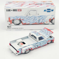 Kaido House x Mini GT Chevrolet Silverado Dually On Fire V2 - 1:64 scale (2025 Limited Edition)