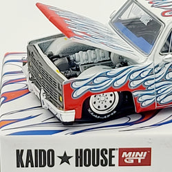 Kaido House x Mini GT Chevrolet Silverado Dually On Fire V2 - 1:64 scale (2025 Limited Edition)