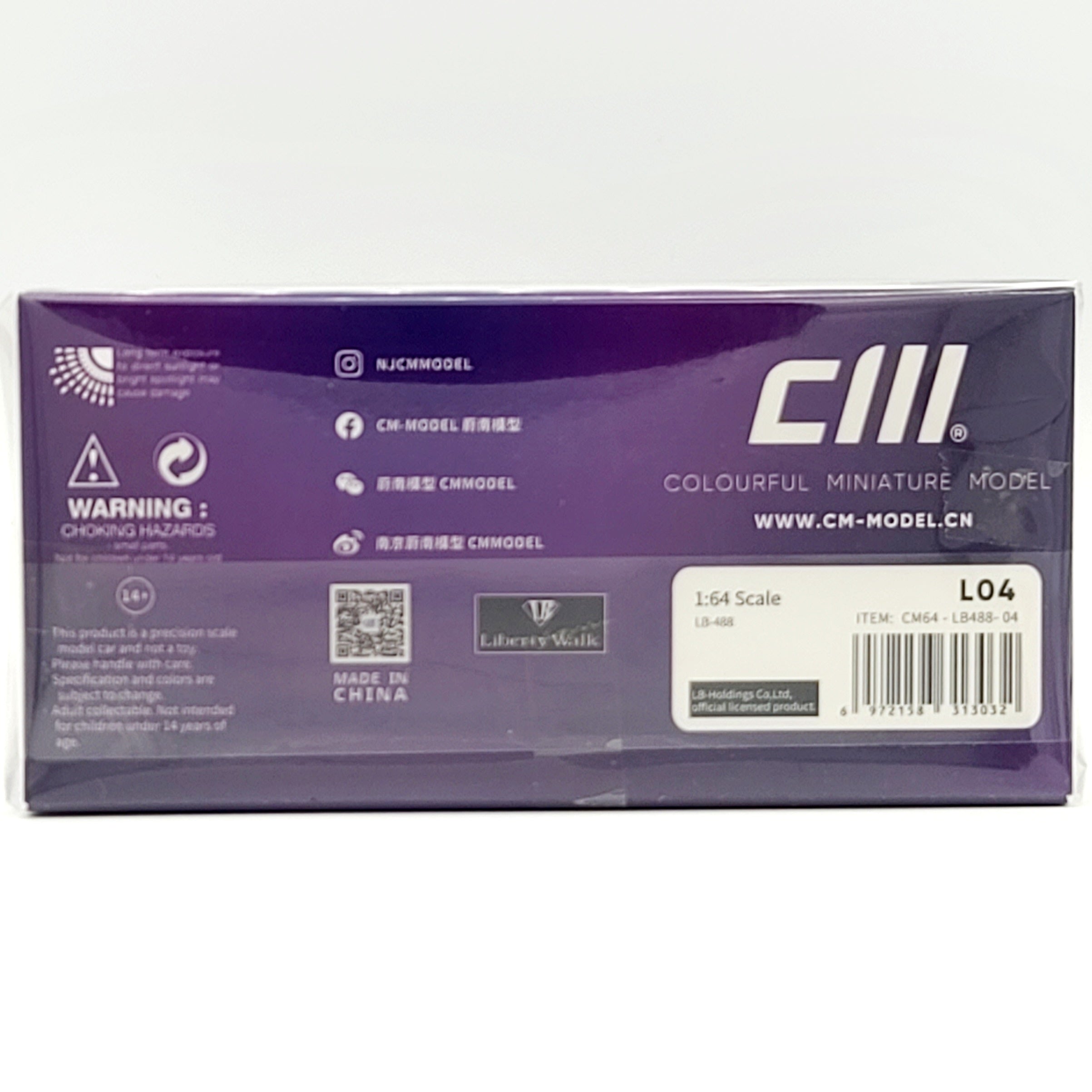 CM Model Liberty Walk Ferrari 488 Widebody - 1:64, Chameleon Magic Purple (2024)