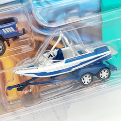 Johnny Lightning '85 Toyota SR5 Pickup w/ Boat & Trailer (2024 Tow & Go Release 2)