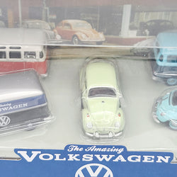 GreenLight "The Amazing Volkswagen" 5 Car Box Set - VW Beetle Bug Van Bus - 1:64 (2014 Motor World - Limited Edition)