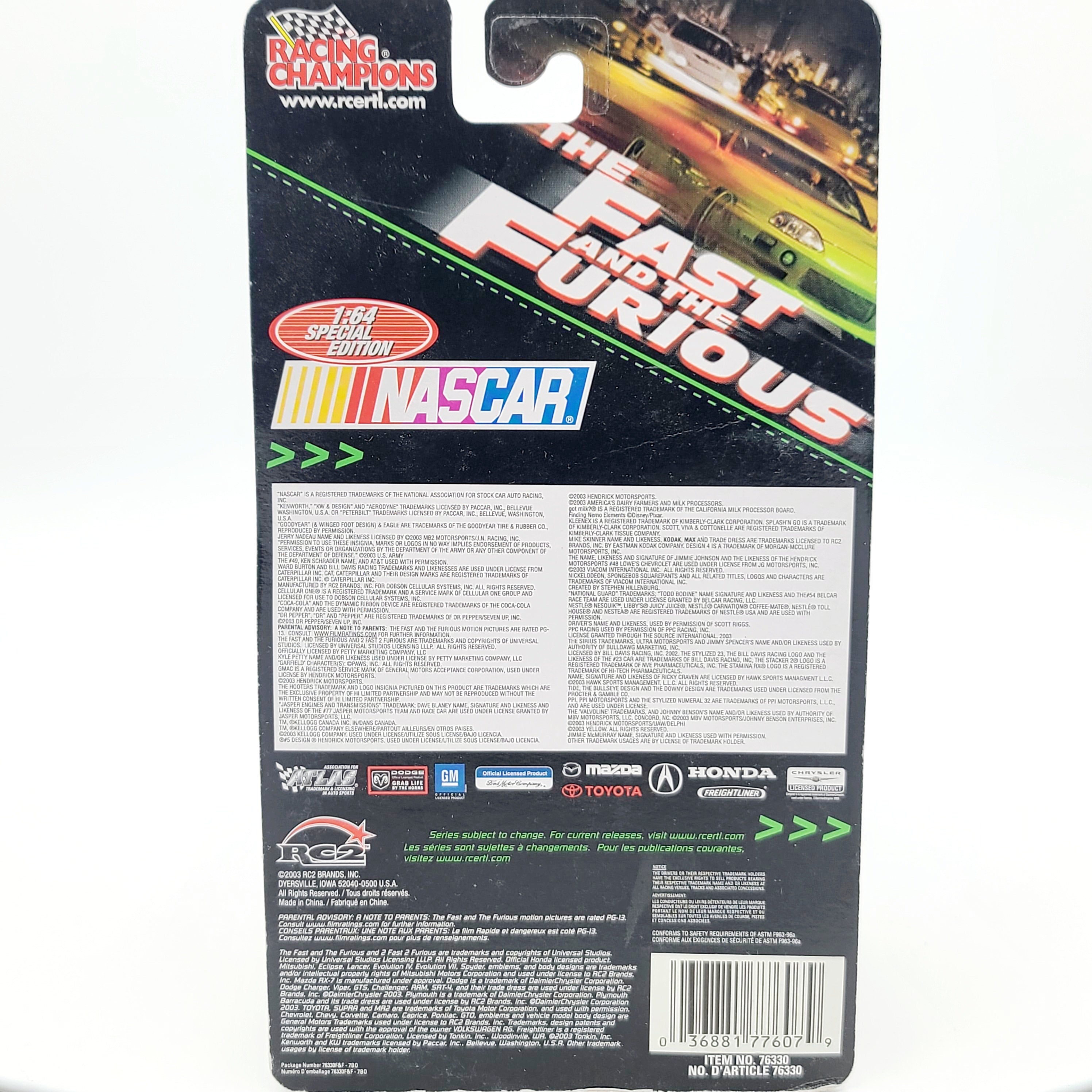 Racing Champions Chevrolet Stock Car #23 Scott Wimmer, 1:64 (2003 NASCAR - Fast and the Furious)