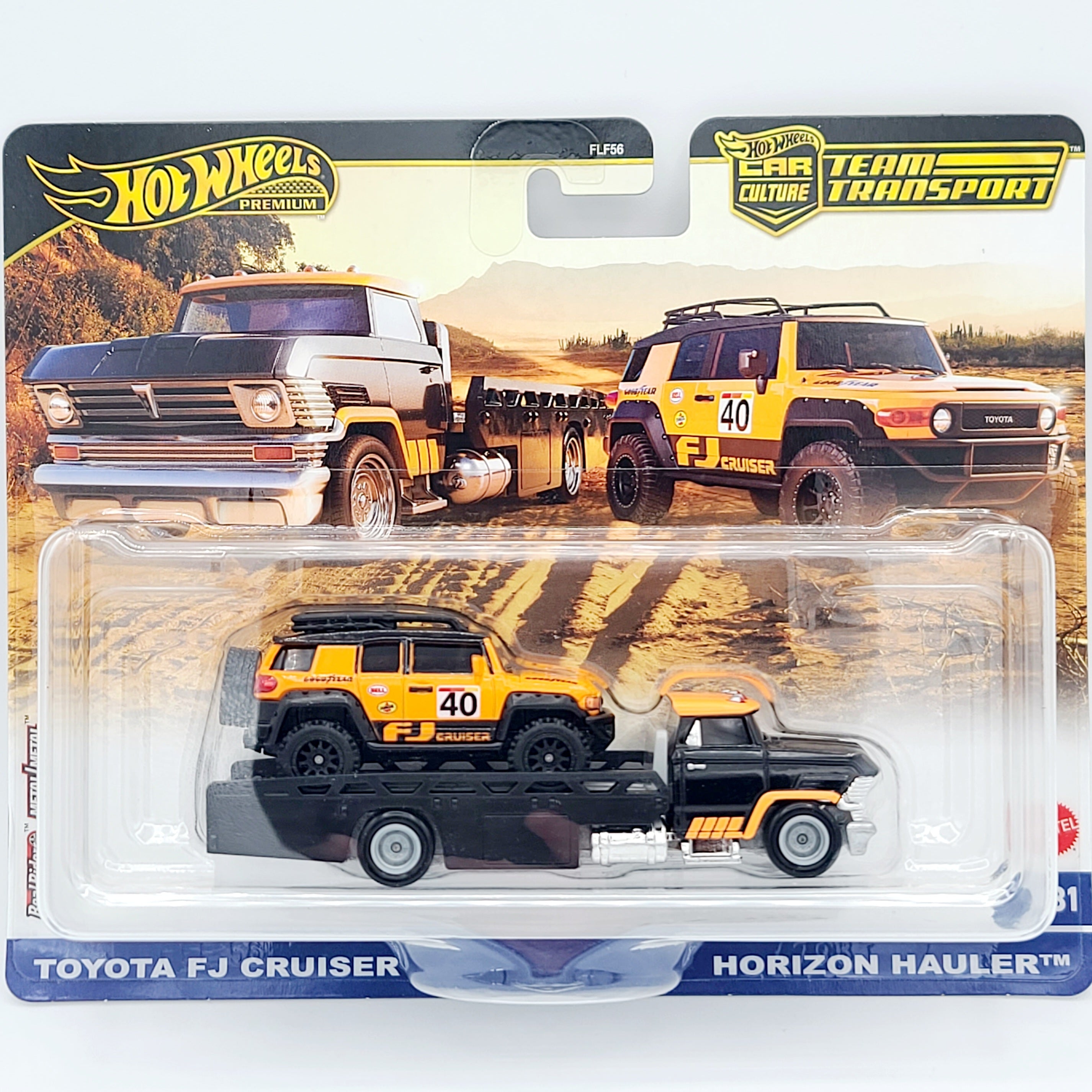 Hot Wheels Team Transport - Toyota FJ Cruiser & HW Horizon Hauler (2025 Team Transport Mix 3, Car Culture)