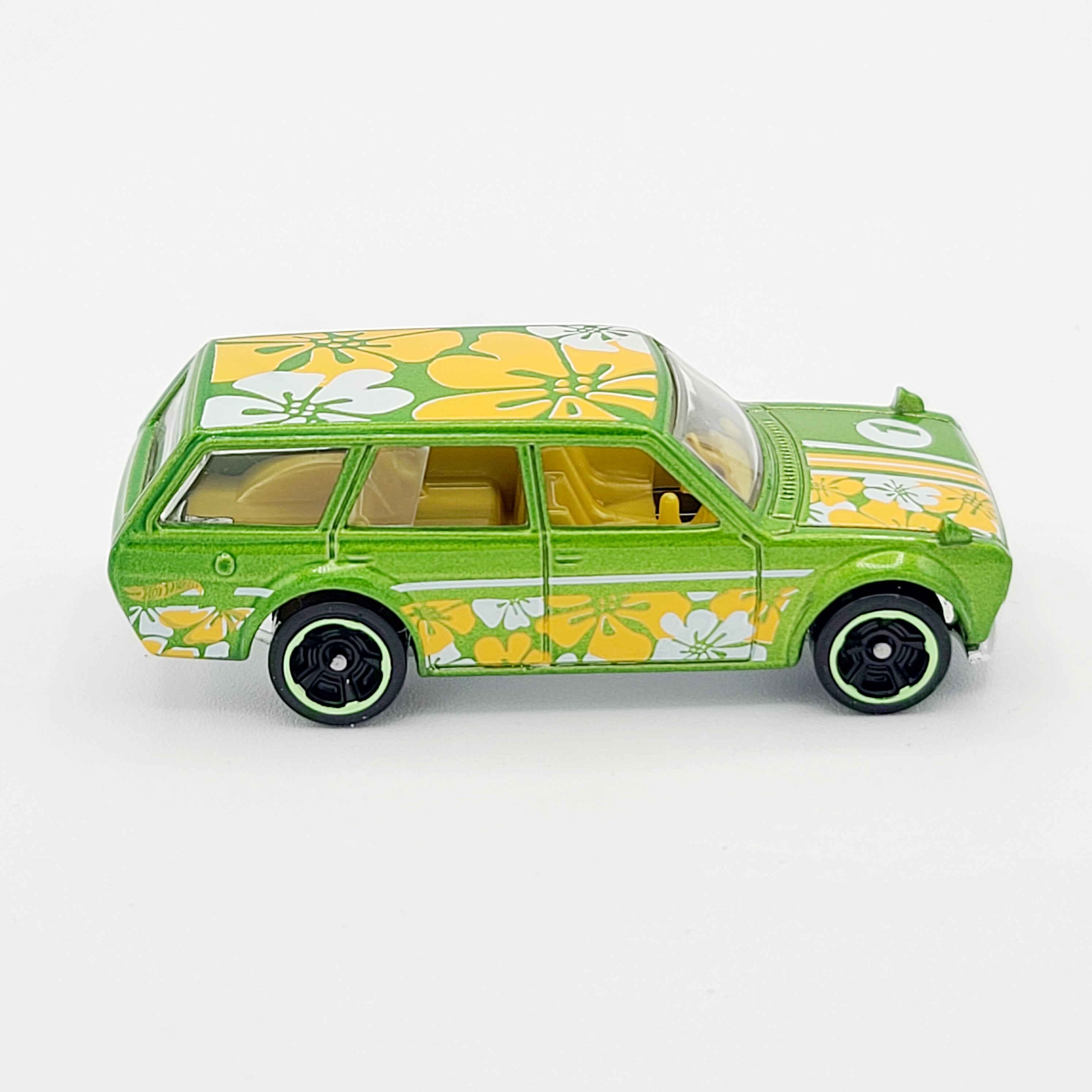 Hot Wheels '71 Datsun Bluebird 510 Wagon w/ original baggie, sticker (2018 HW Mystery Series 3)