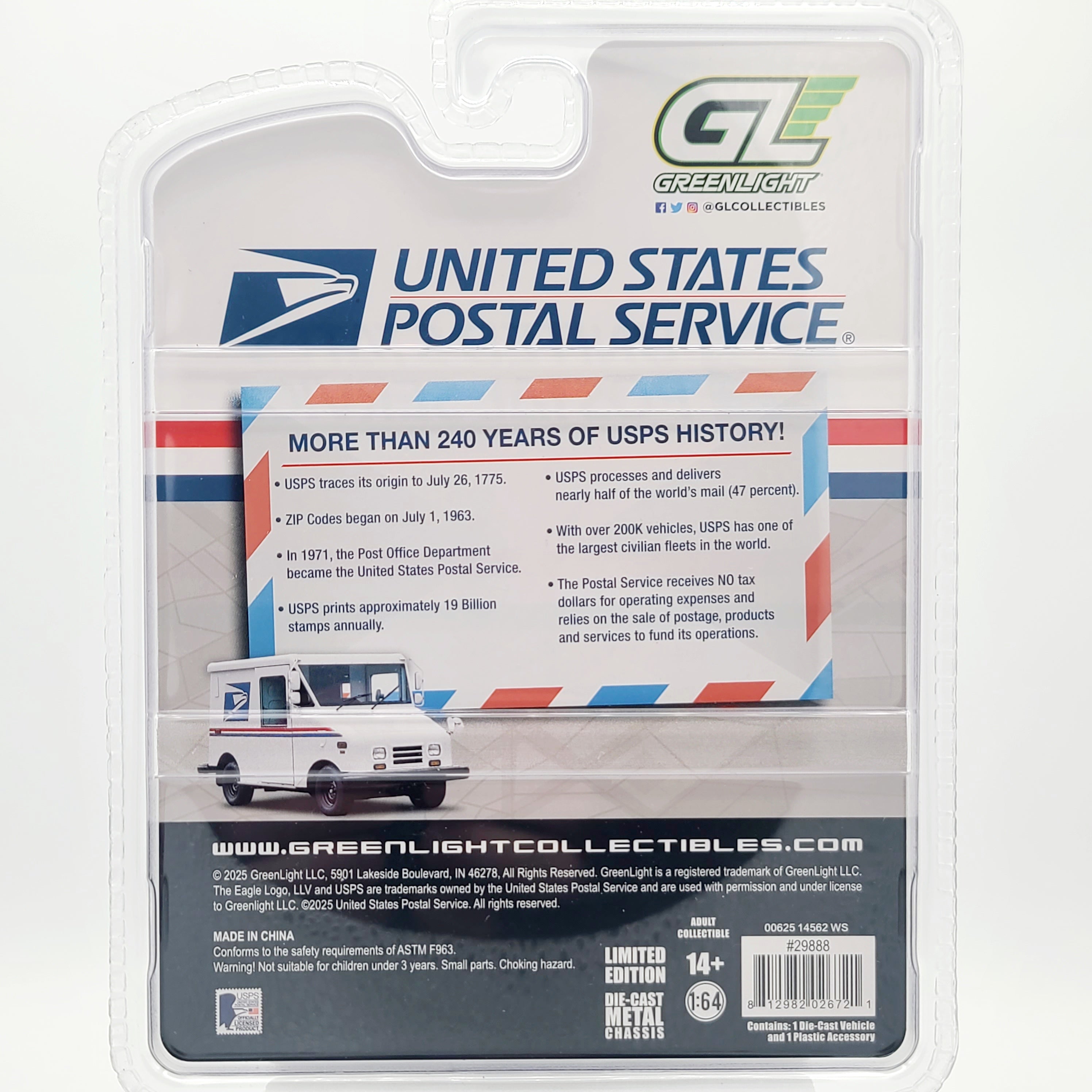 GreenLight USPS LLV w/ Mailbox - 1:64 scale (Hobby Exclusive)