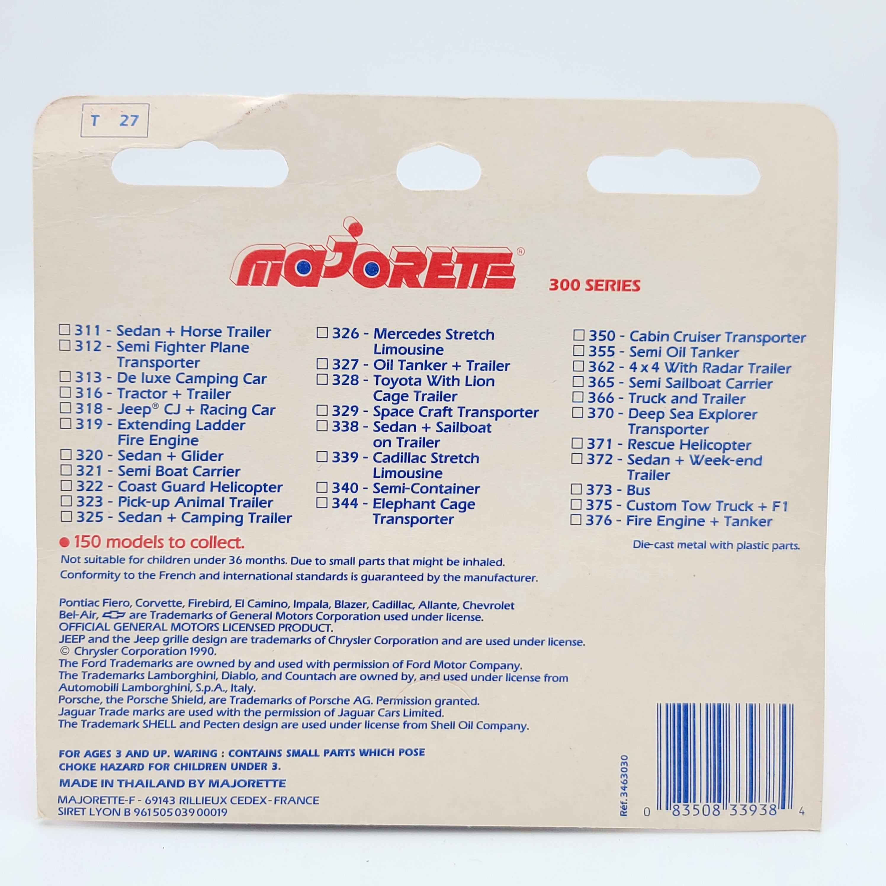 Majorette Cadillac Stretch Limosine #339 White (1990 Movers 300 Series)