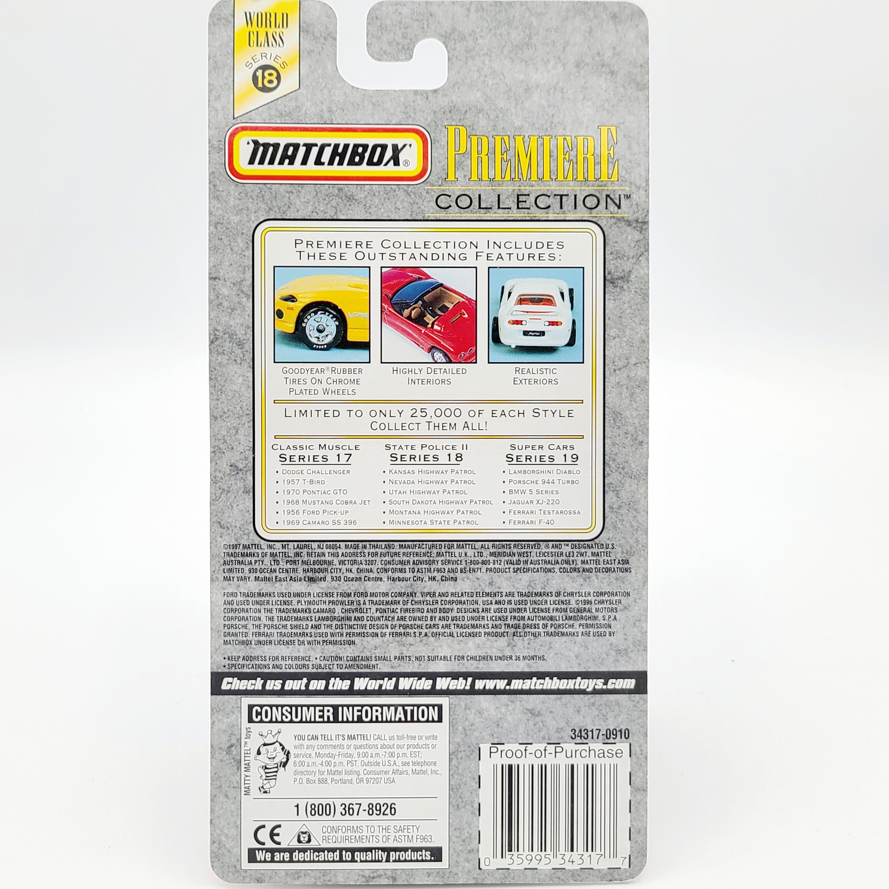 Matchbox '93 Chevrolet Camaro Z28 