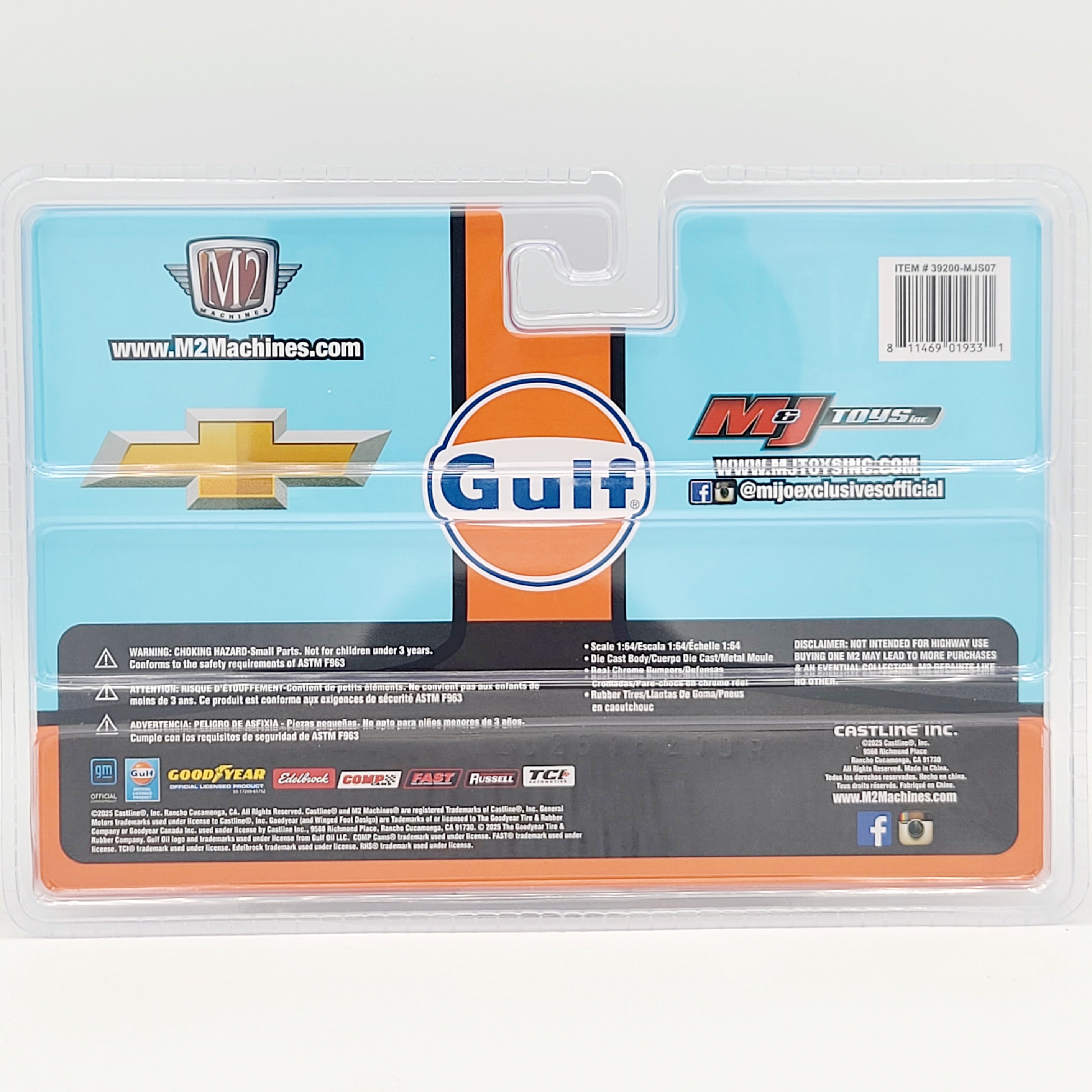 M2 Machines - CHASE - '73 Chevrolet C30 Wedge w/ '78 Chevrolet Silverado 10 - 1:64, Gulf Oil (2025 MiJo Exclusives - Limited Edition)