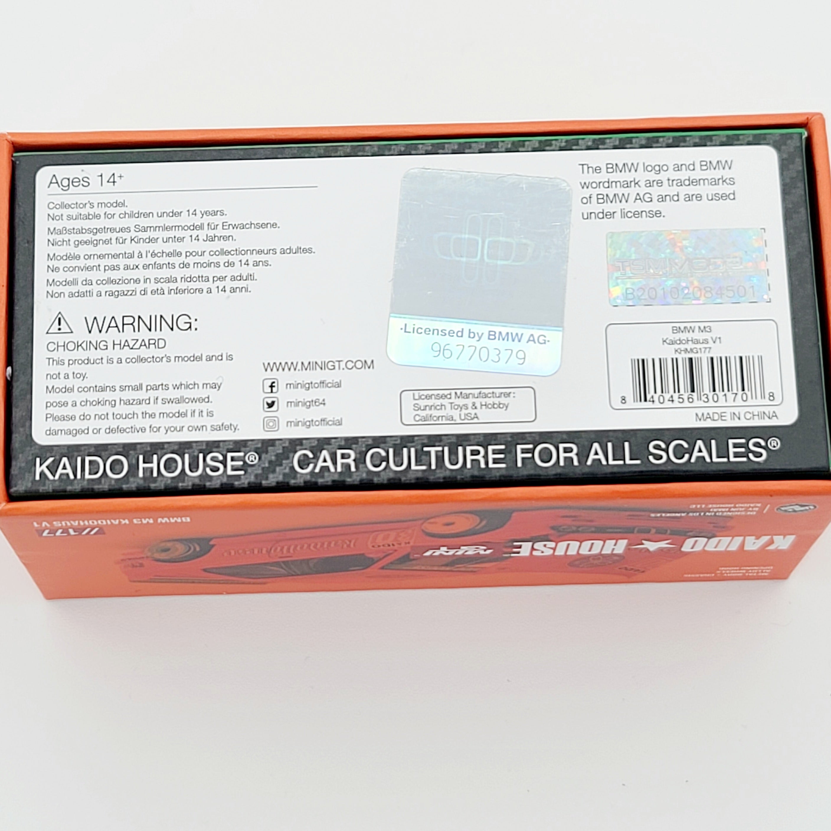 Kaido House x Mini GT BMW M3 Kaidohaus V1 - 1:64, Orange (2025 Limited Edition)