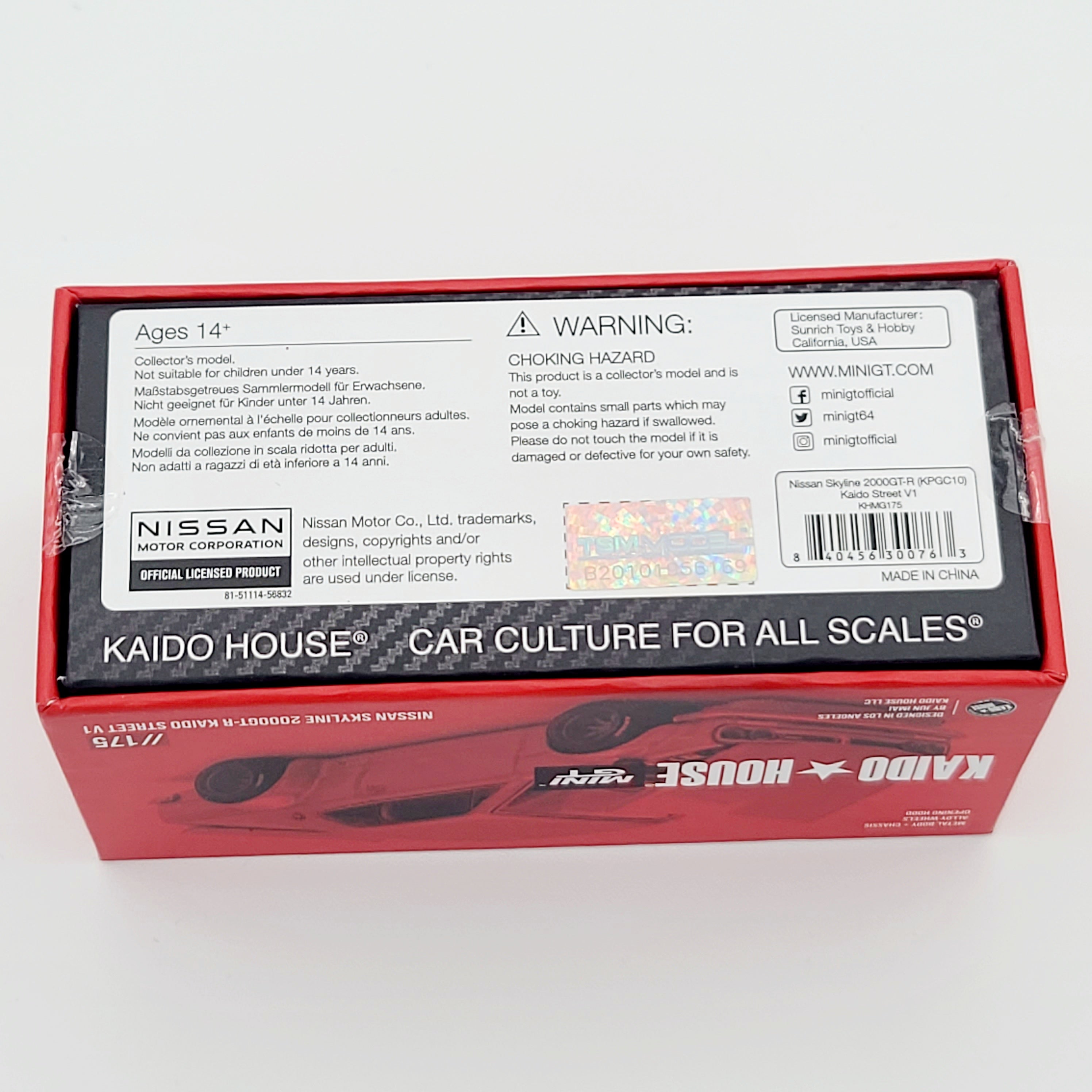 Kaido House x Mini GT Nissan Skyline 2000GT-R Kaido Street V1 - 1:64, Red (2025 Limited Edition)