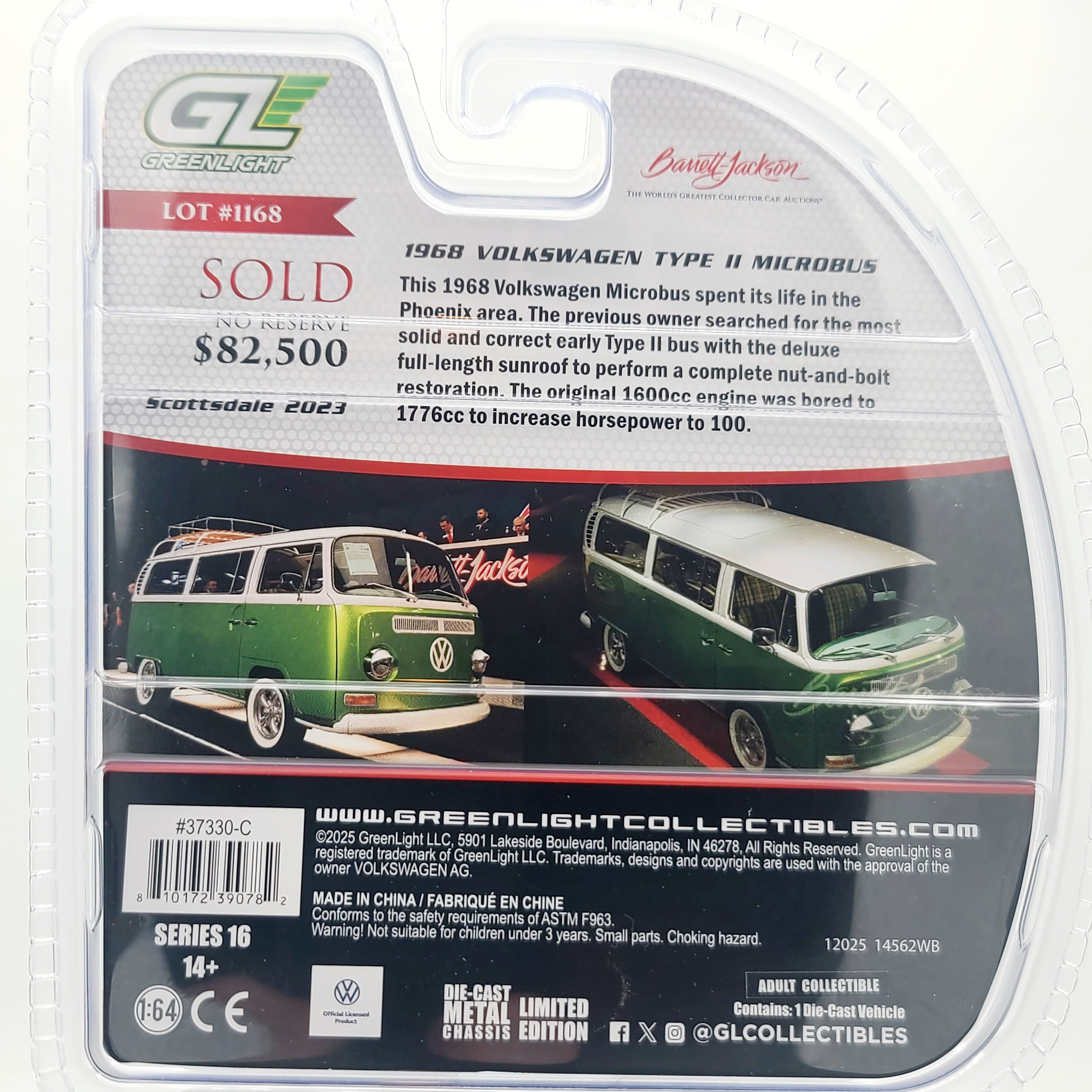 GreenLight '68 Volkswagen Type II Microbus - 1:64 (2025 Barrett Jackson Series 16)