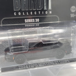 GreenLight '24 Ford Mustang Gen 7 5650 GT Coupe - 1:64 (2025 Black Bandit Series 30)