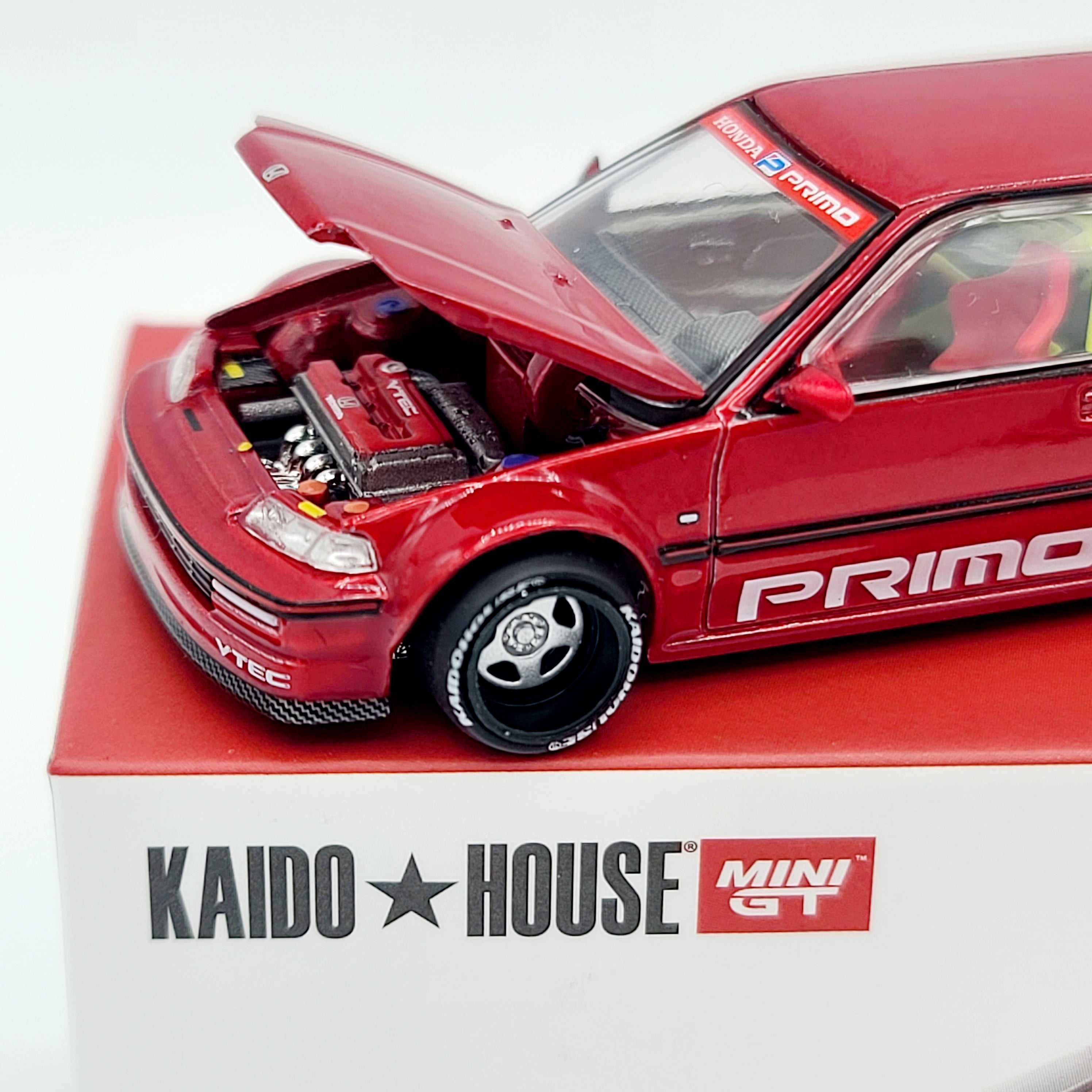 Kaido House x Mini GT Honda Civic EF Kaido Works V2 - 1:64, Red (2025 Limited Edition)