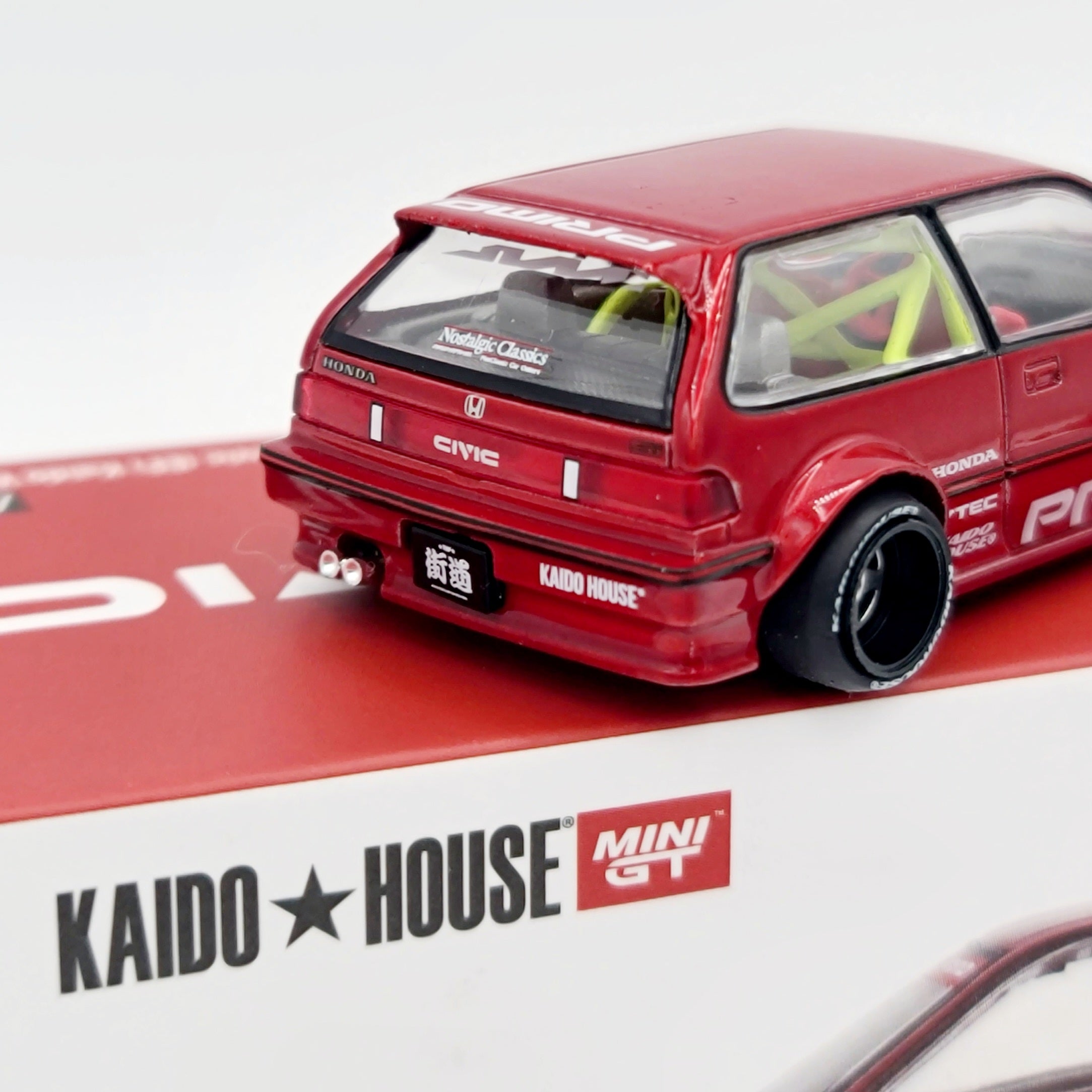 Kaido House x Mini GT Honda Civic EF Kaido Works V2 - 1:64, Red (2025 Limited Edition)