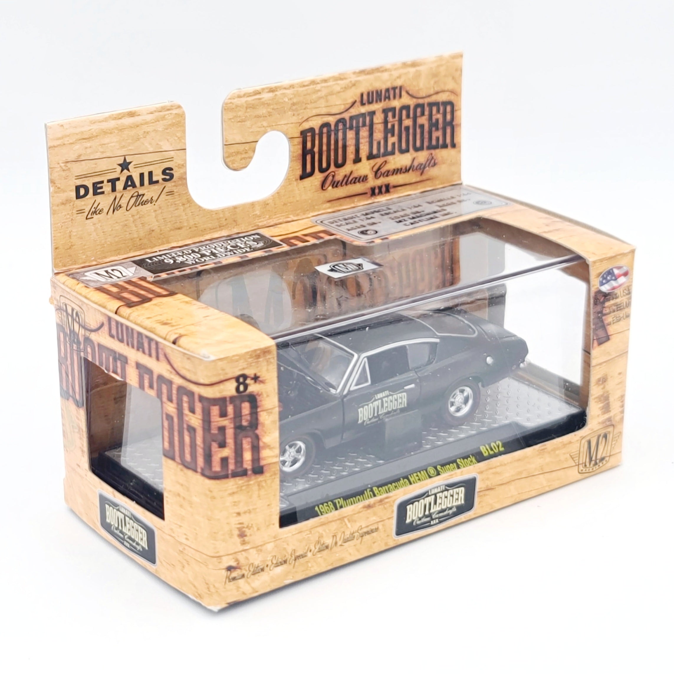 M2 Machines '68 Plymouth Barracuda HEMI Super Stock - 1:64 (2016 Detroit Muscle - Bootlegger)