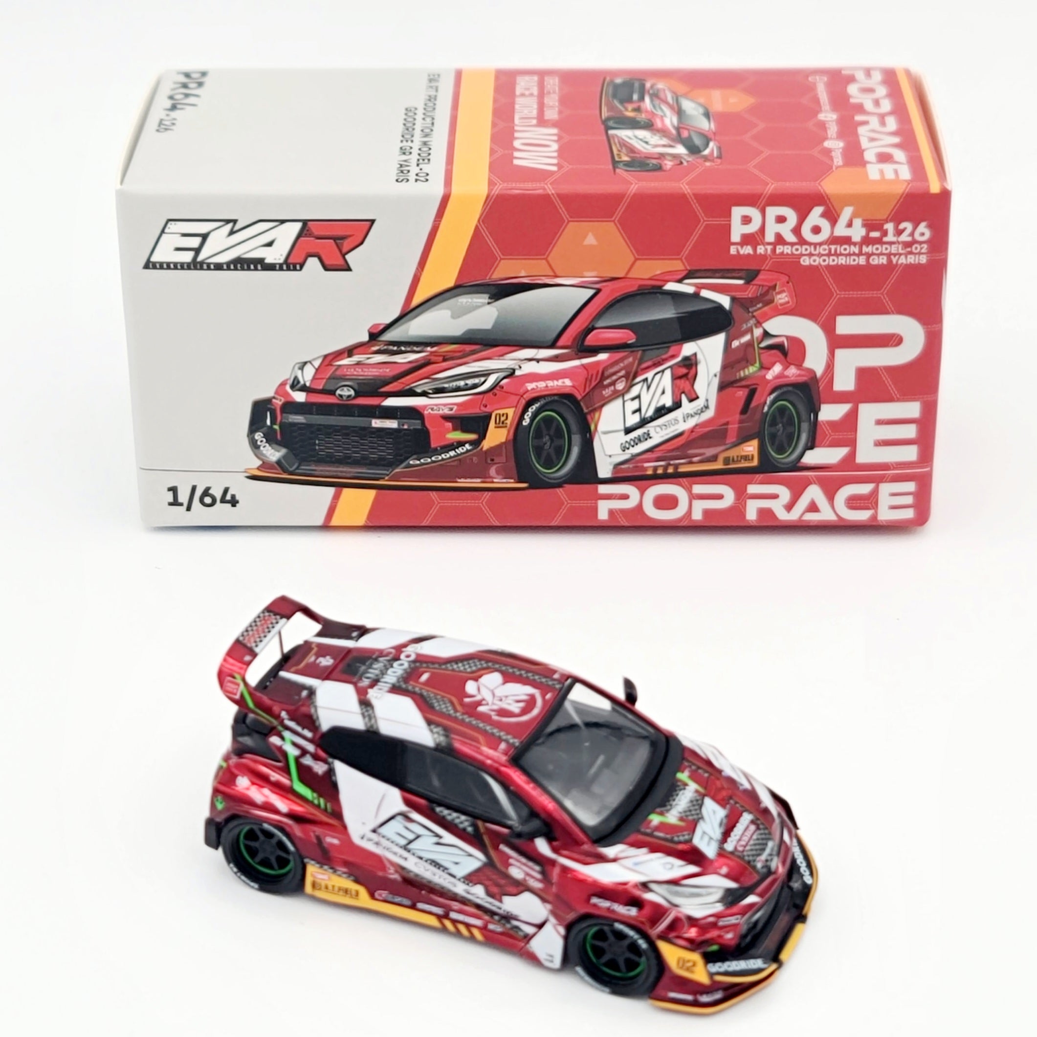 Pop Race Toyota Goodride GR Yaris EVA RT - 1:64 (2025 Limited Edition)