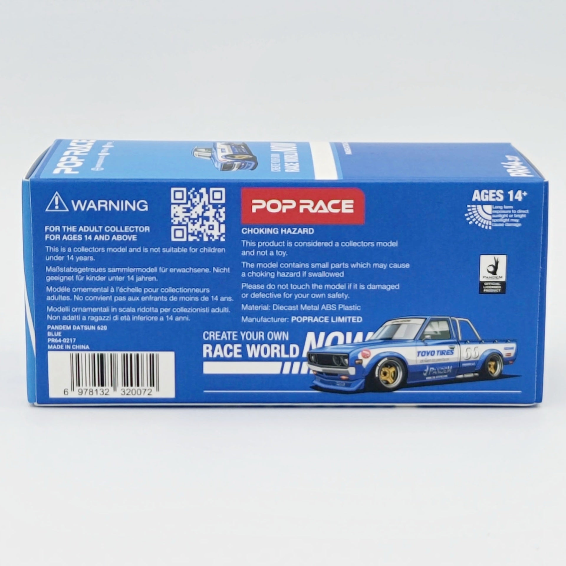 Pop Race Pandem Datsun 620 Pickup - 1:64, Toyo Tires (2025 Limited Edition)
