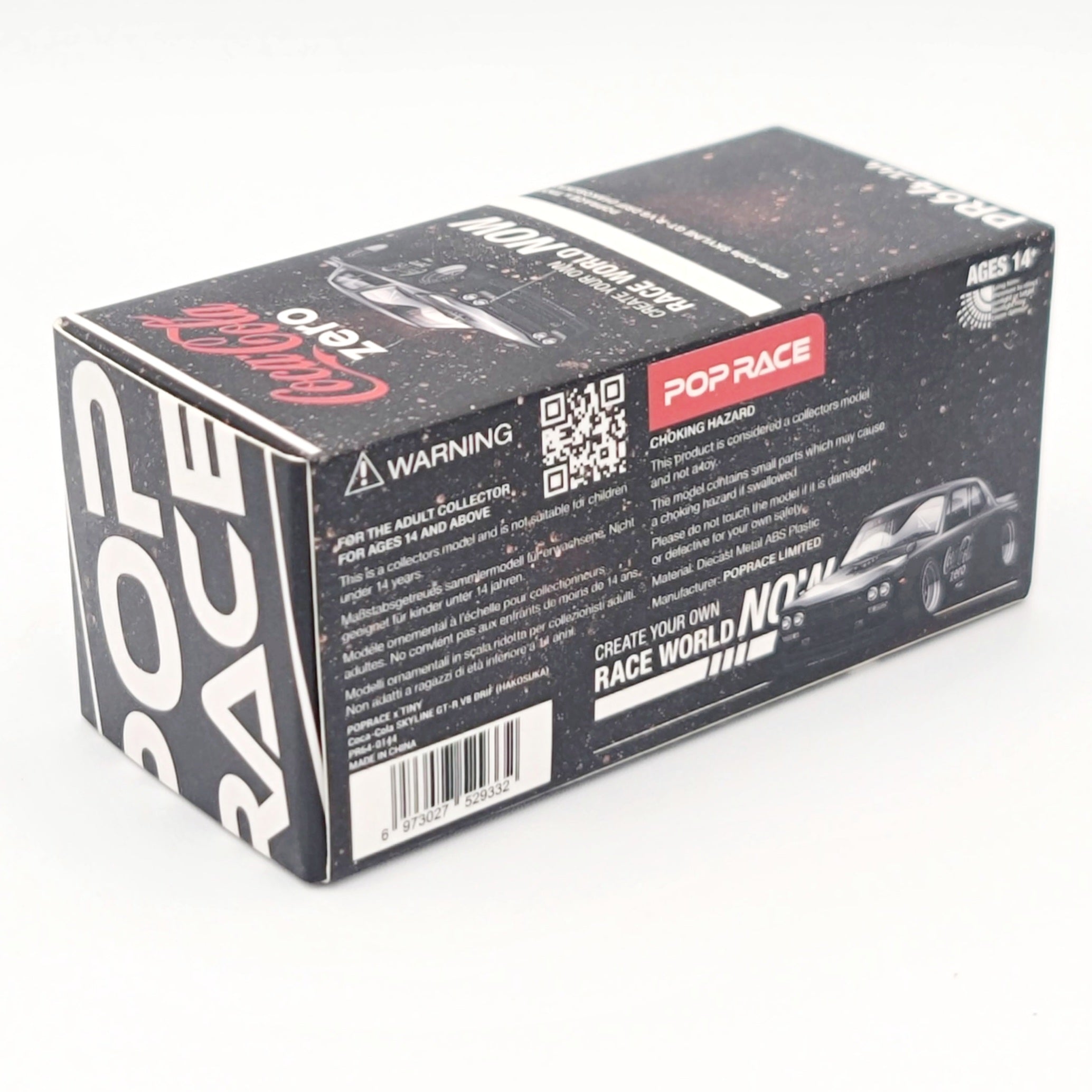 Pop Race Nissan Skyline GT-R V8 Drift Hakosuka - 1:64, Coca-Cola Zero (2025 Limited Edition)