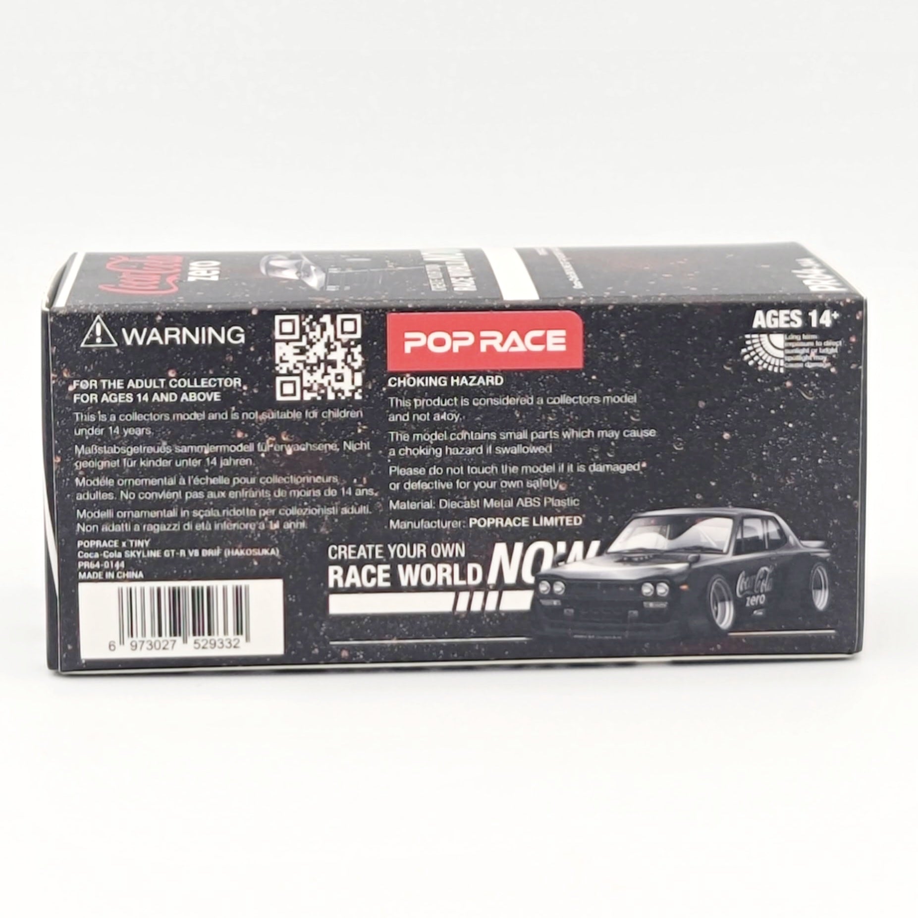 Pop Race Nissan Skyline GT-R V8 Drift Hakosuka - 1:64, Coca-Cola Zero (2025 Limited Edition)