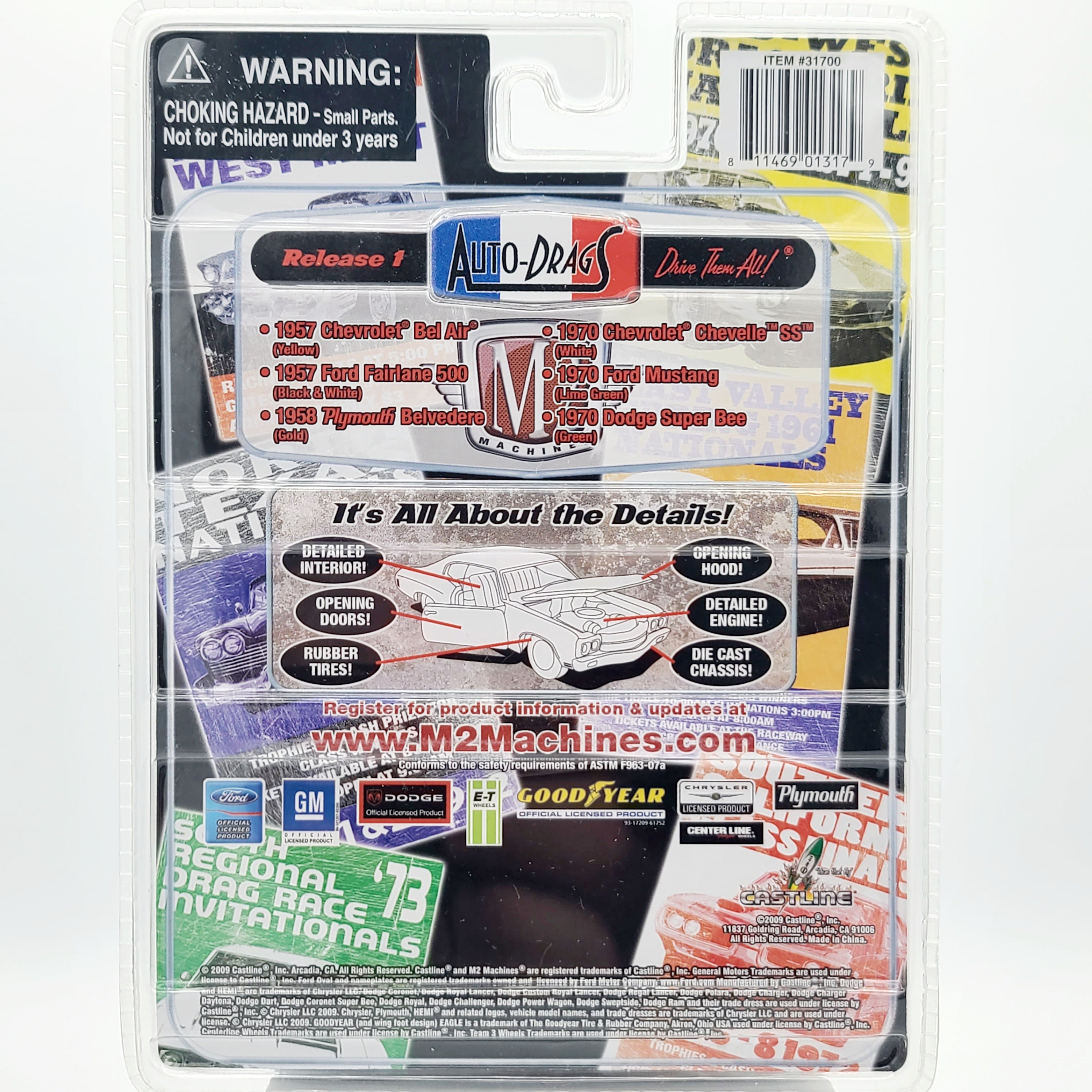 M2 Machines '58 Plymouth Belvedere - 1:64, Super Stock Class (2009 Auto-Drags Rel. 01)