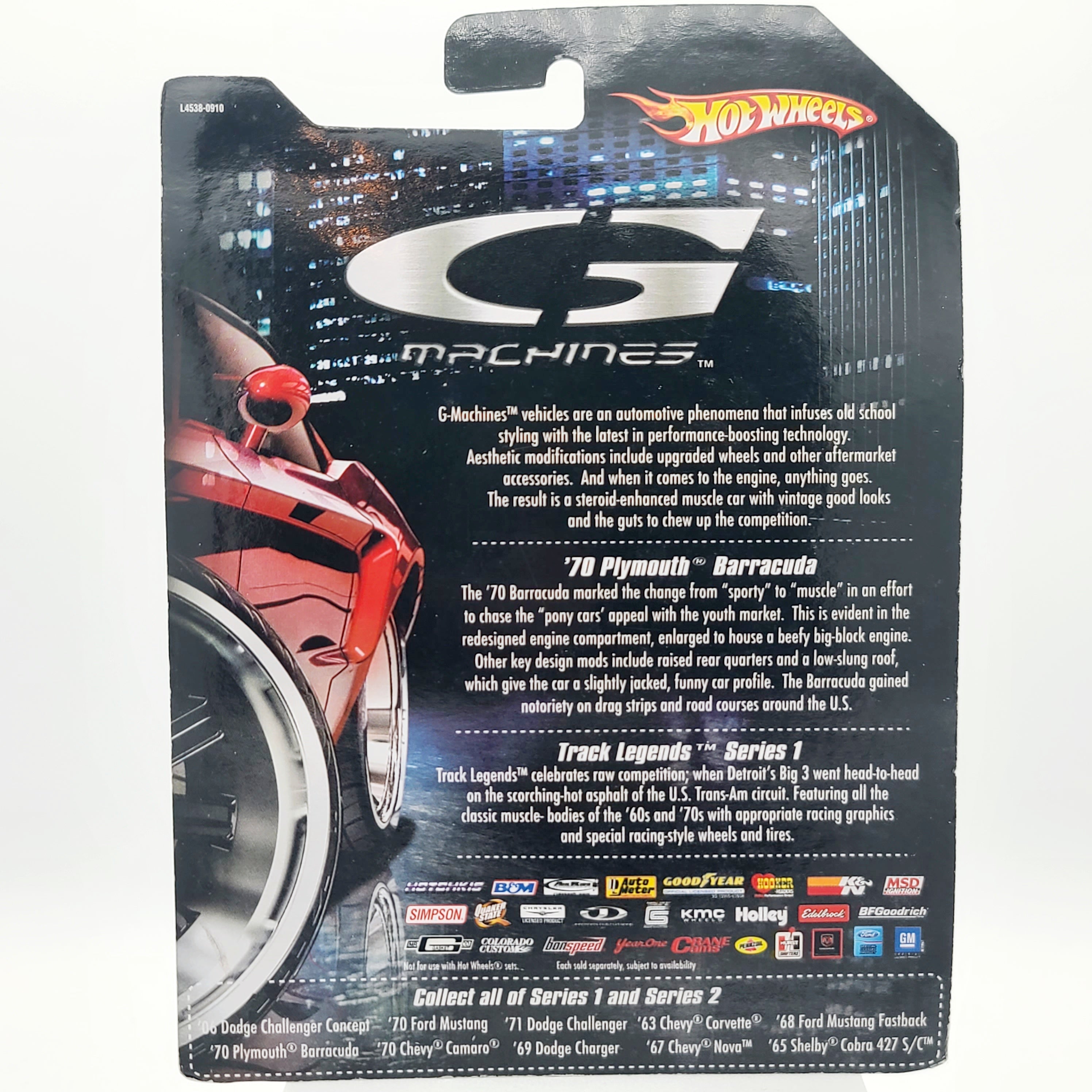 Hot Wheels '70 Plymouth HEMI Cuda - 1:50 (2007 G Machines - Track Legends Series 1)