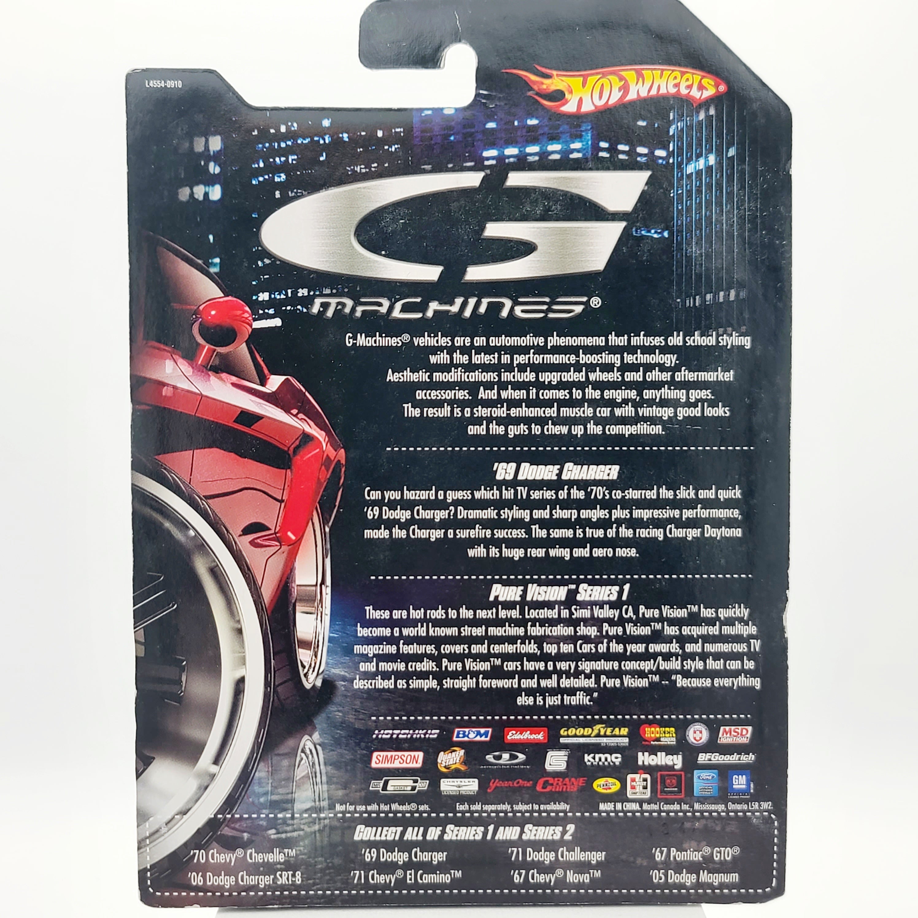 Hot Wheels '69 Dodge Charger - 1:50 (2006 G Machines - Pure Vision Series 1)