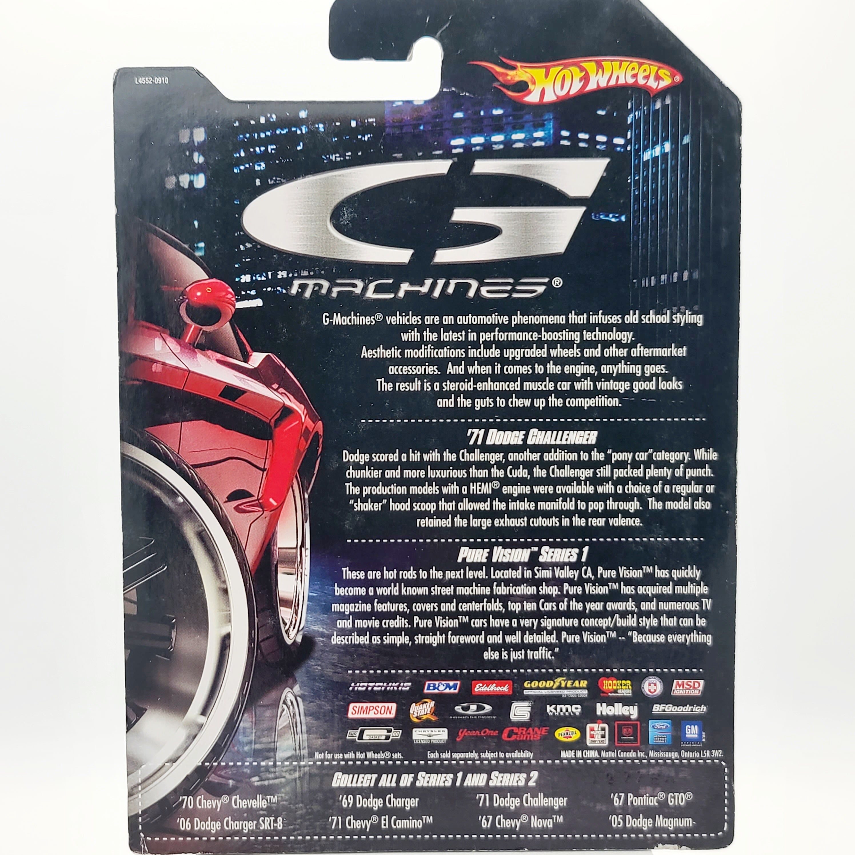 Hot Wheels '71 Dodge Challenger - 1:50 (2006 G Machines - Pure Vision Series 1)