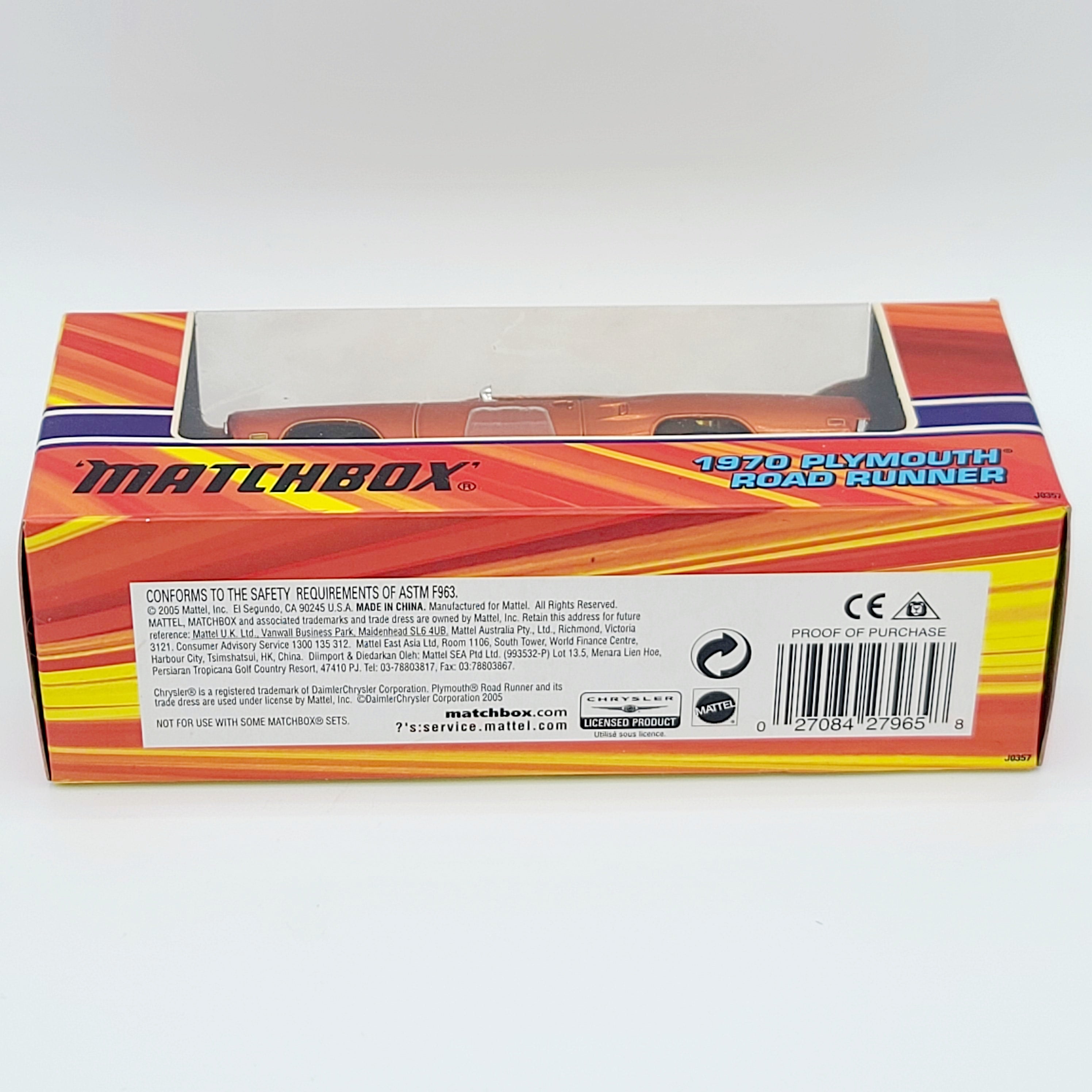 Matchbox '70 Plymouth Roadrunner K-207 (2005 Classic Super Kings - Limited Edition 1 of 20,000)