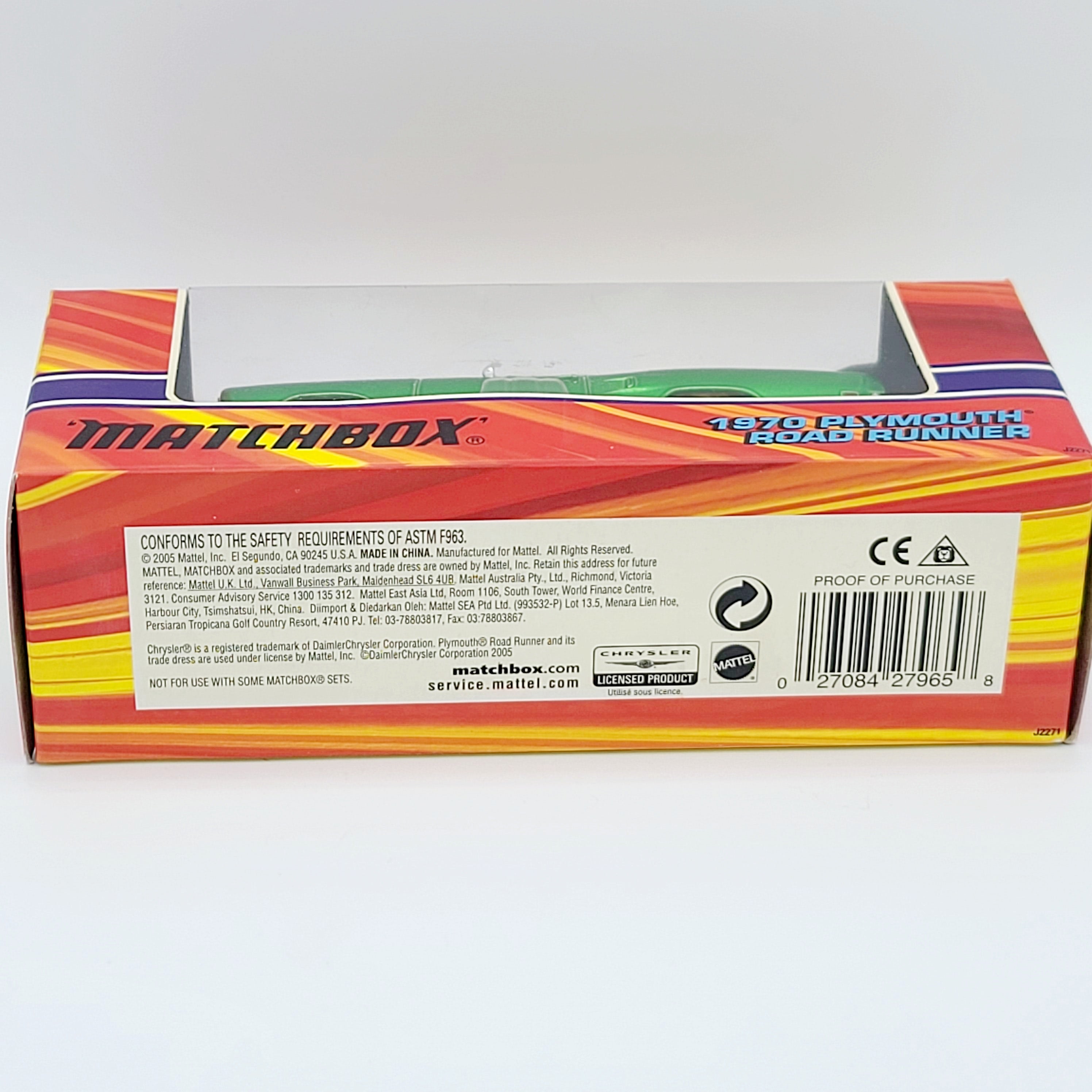 Matchbox '70 Plymouth Roadrunner (2005 Classic Super Kings - Limited Edition 1 of 20,000)