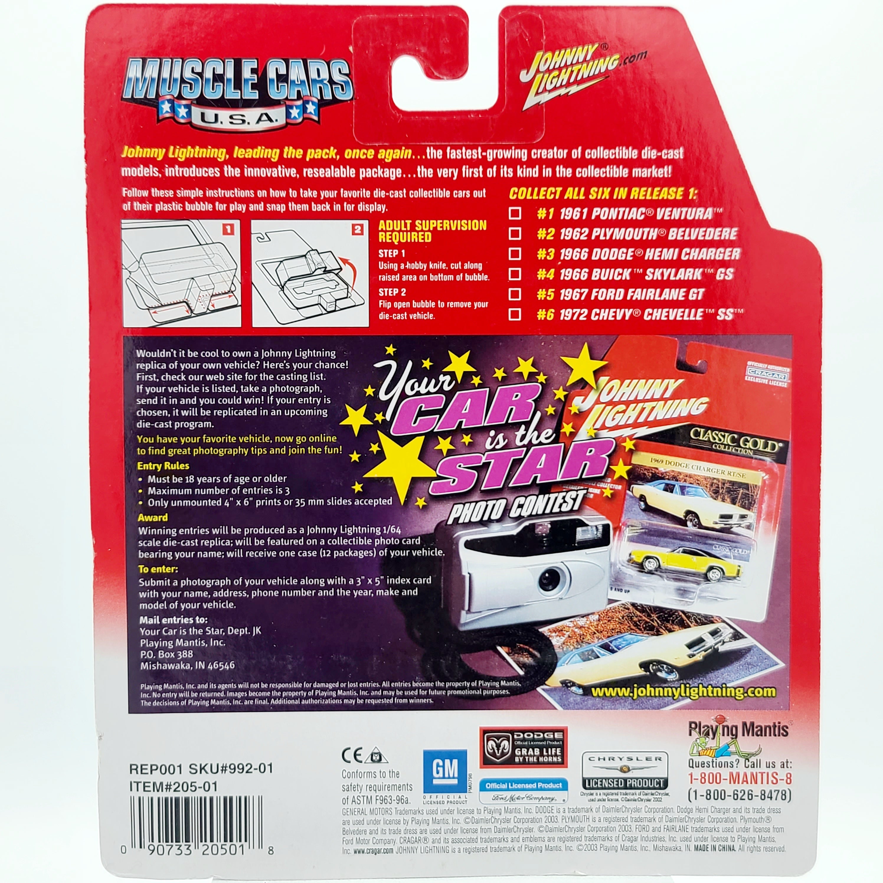 Johnny Lightning '66 Dodge HEMI Charger - 1:64 (2003 Muscle Cars USA Rel. 1)