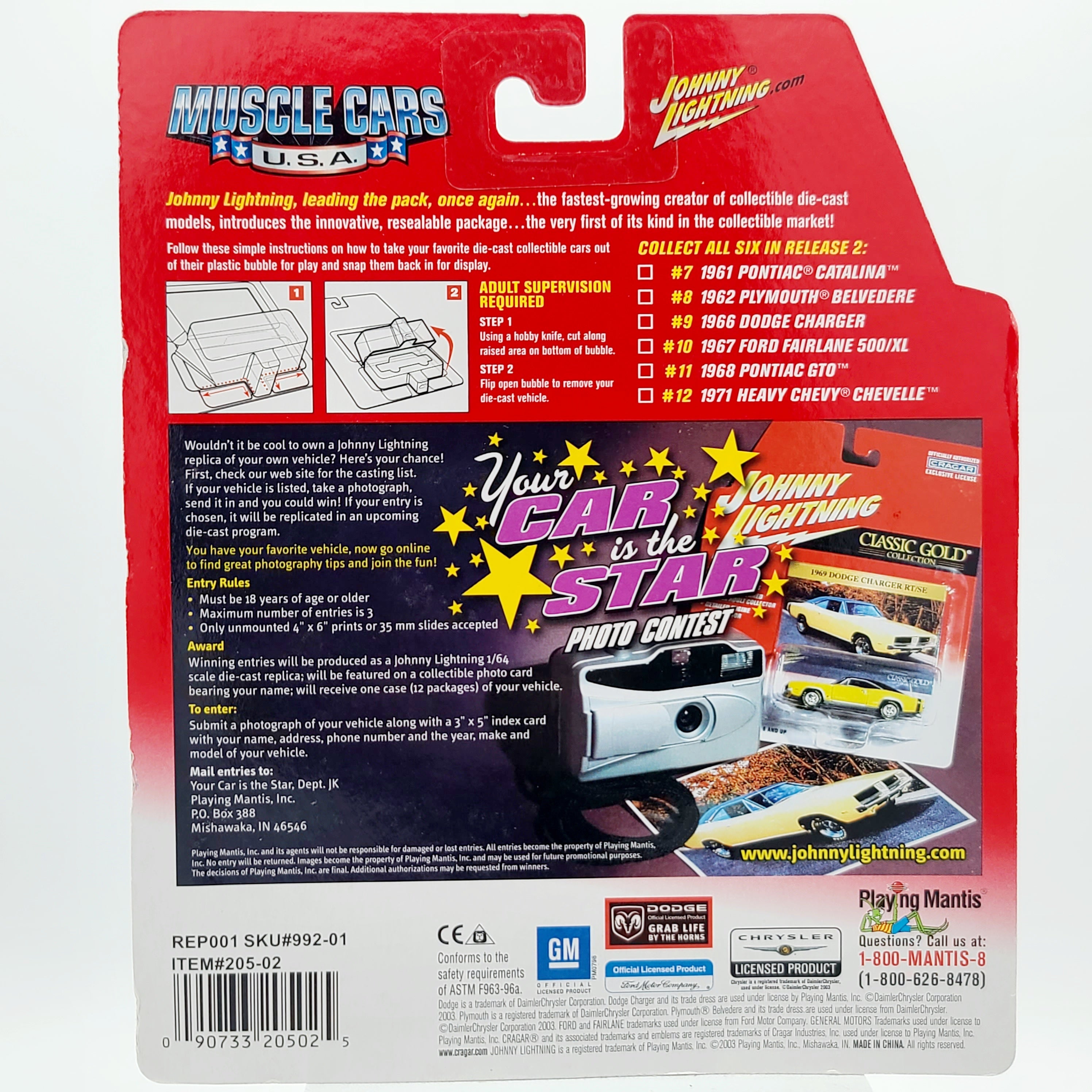 Johnny Lightning '66 Dodge HEMI Charger - 1:64 (2003 Muscle Cars USA Rel. 2)