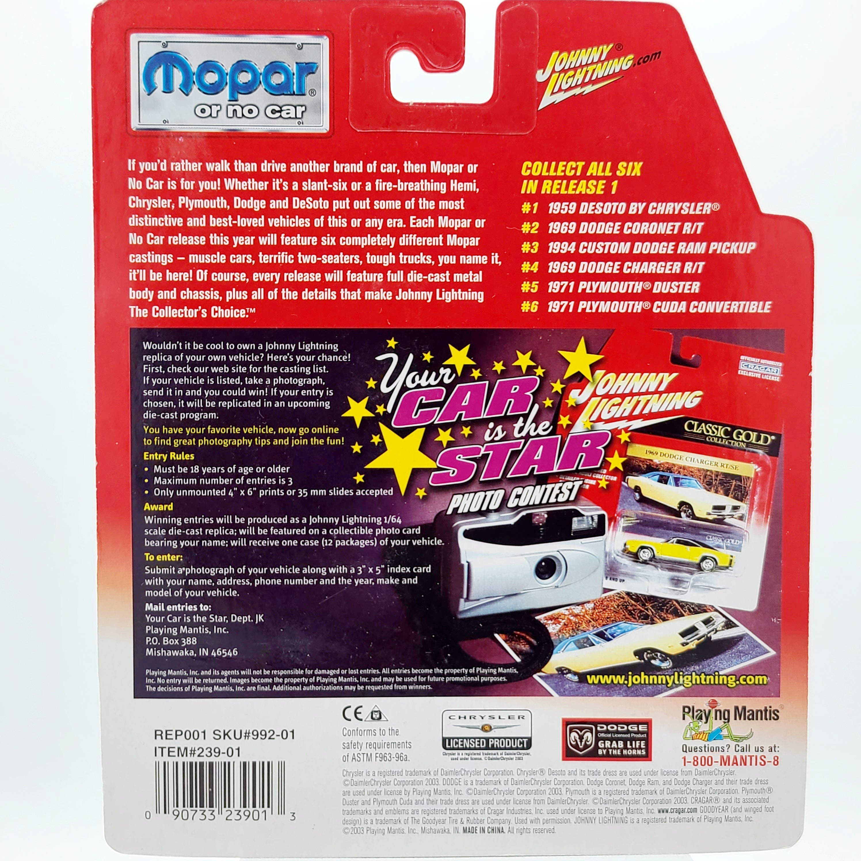 Johnny Lightning '71 Plymouth Duster - 1:64 (2003 Mopar or No Car Rel. 1)