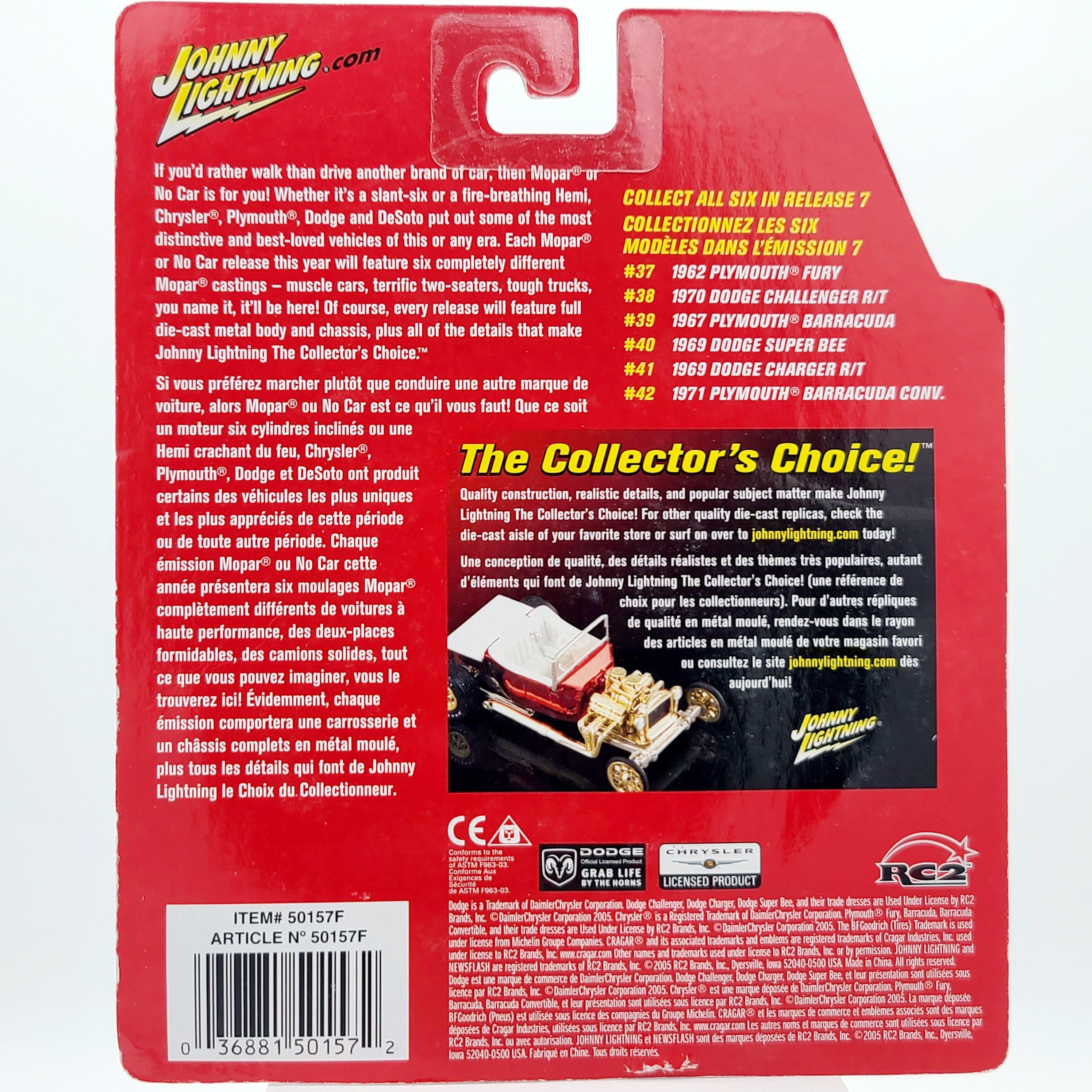 Johnny Lightning '62 Plymouth Sport Fury - 1:64 (2005 Mopar or No Car Rel. 7)